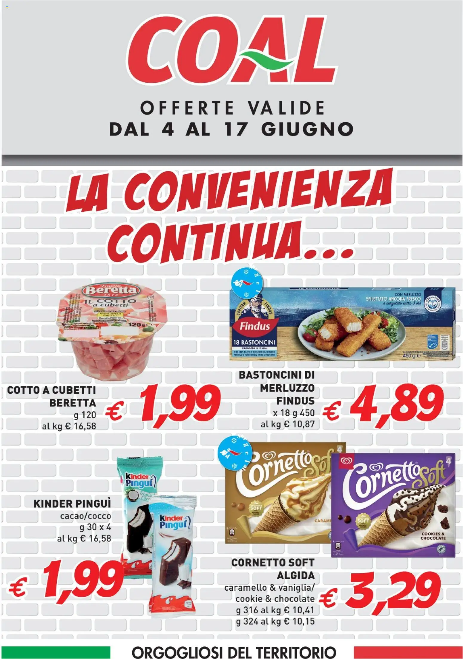 Volantino Coal del 04/06/2026 | Pagina: 1 | Prodotti: Cornetto, Merluzzo
