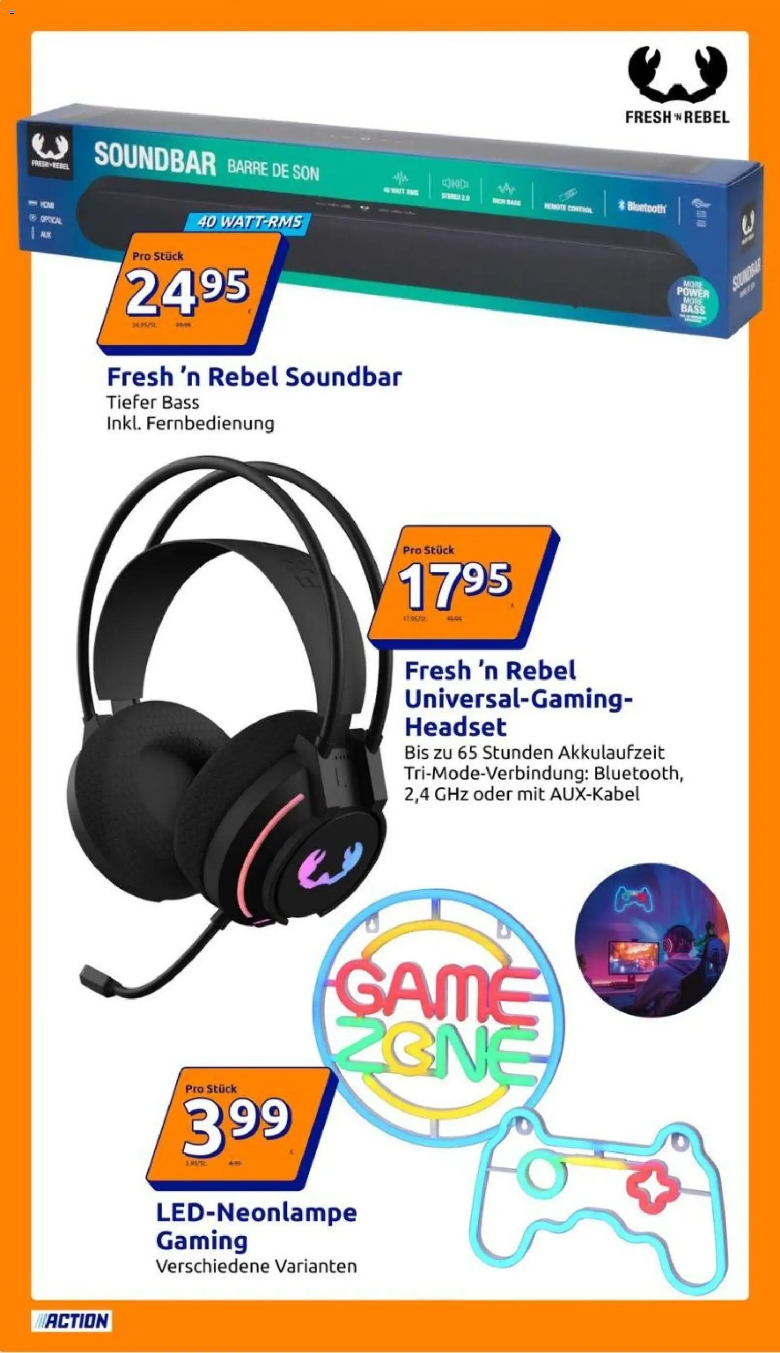 Action Prospekt – gültig ab 21.10.2026 | Seite: 24 | Produkte: Soundbar, Headset