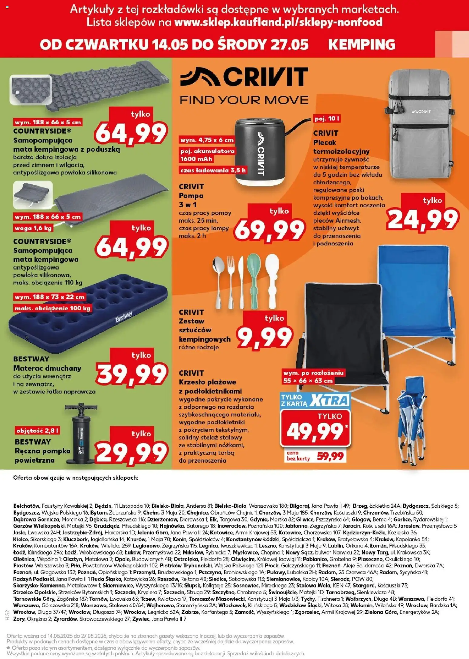 Kaufland gazetka - Złap Okazje od 14.05.2026 | Strona: 17 | Produkty: Plecak, Materac, Poduszka, Krzesło