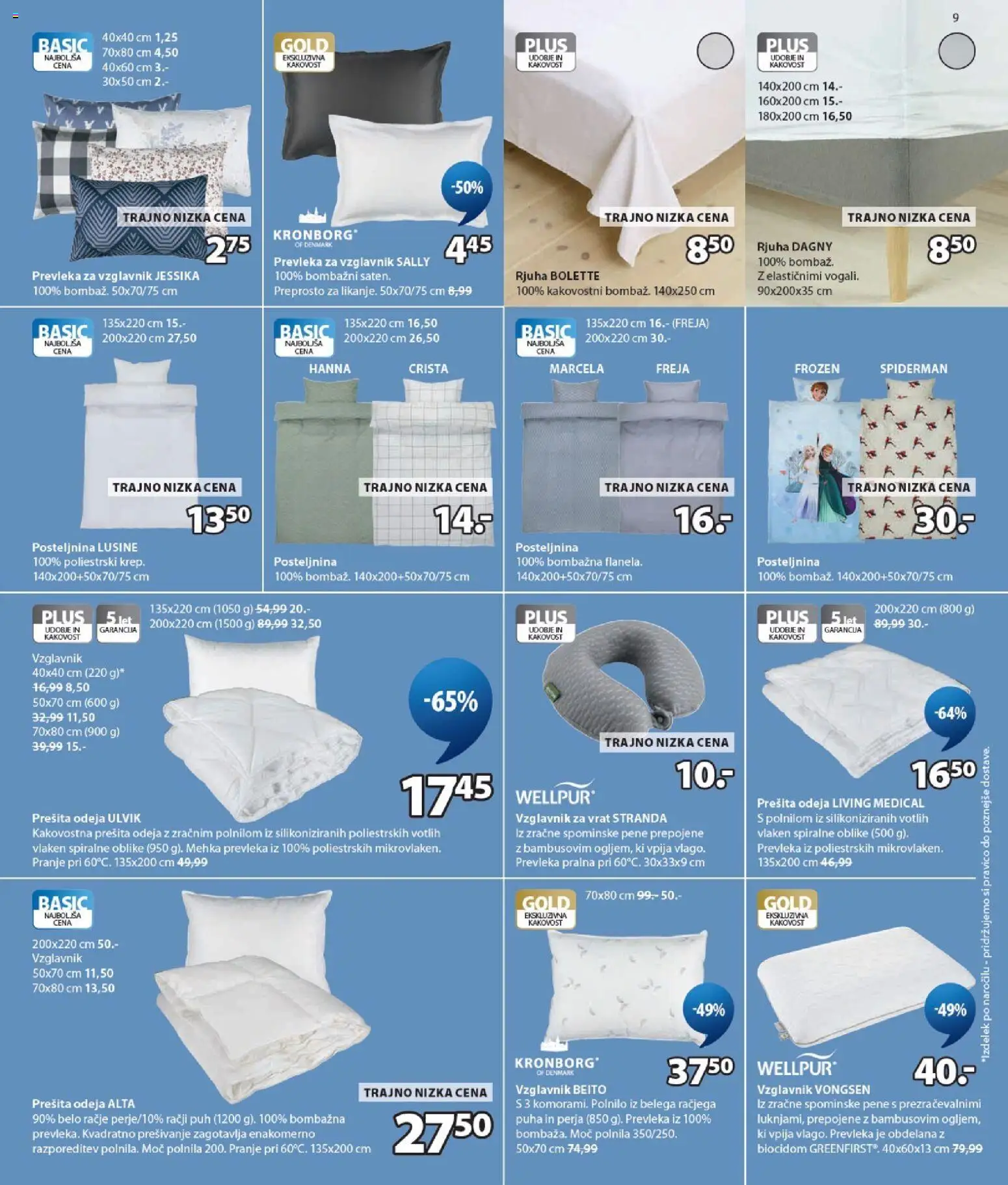 Novi JYSK katalog ponudbe – veljaven od 19.08.2026 | Stran: 9 | Izdelki: Prevleka, Odeja, Posteljnina, Rjuha