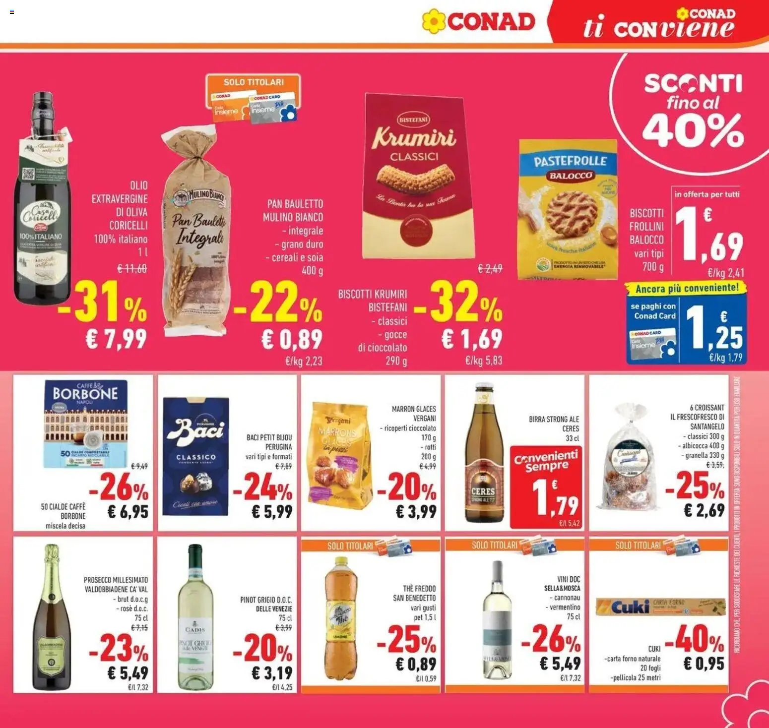 Volantino Conad del 21/10/2026 | Pagina: 17 | Prodotti: Cereali, Biscotti, Frollini, Borbone