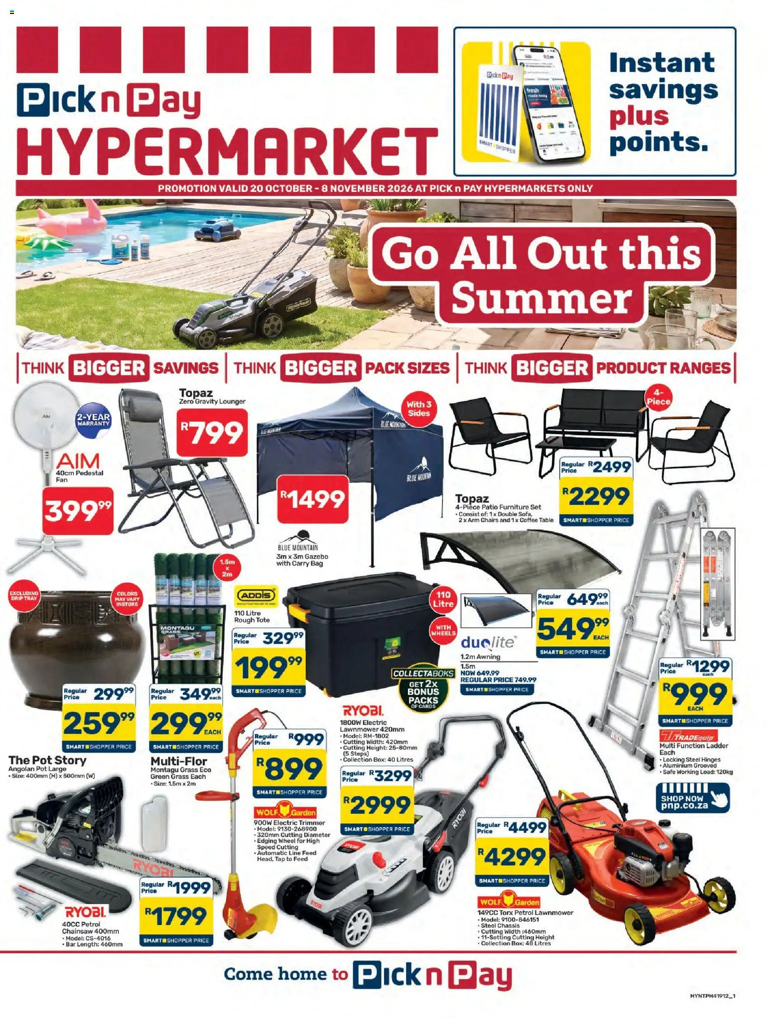 New Pick n Pay catalogue – valid from 20/10/2026 | Page: 1 | Products: Pedestal, Box, Coffee, Tap