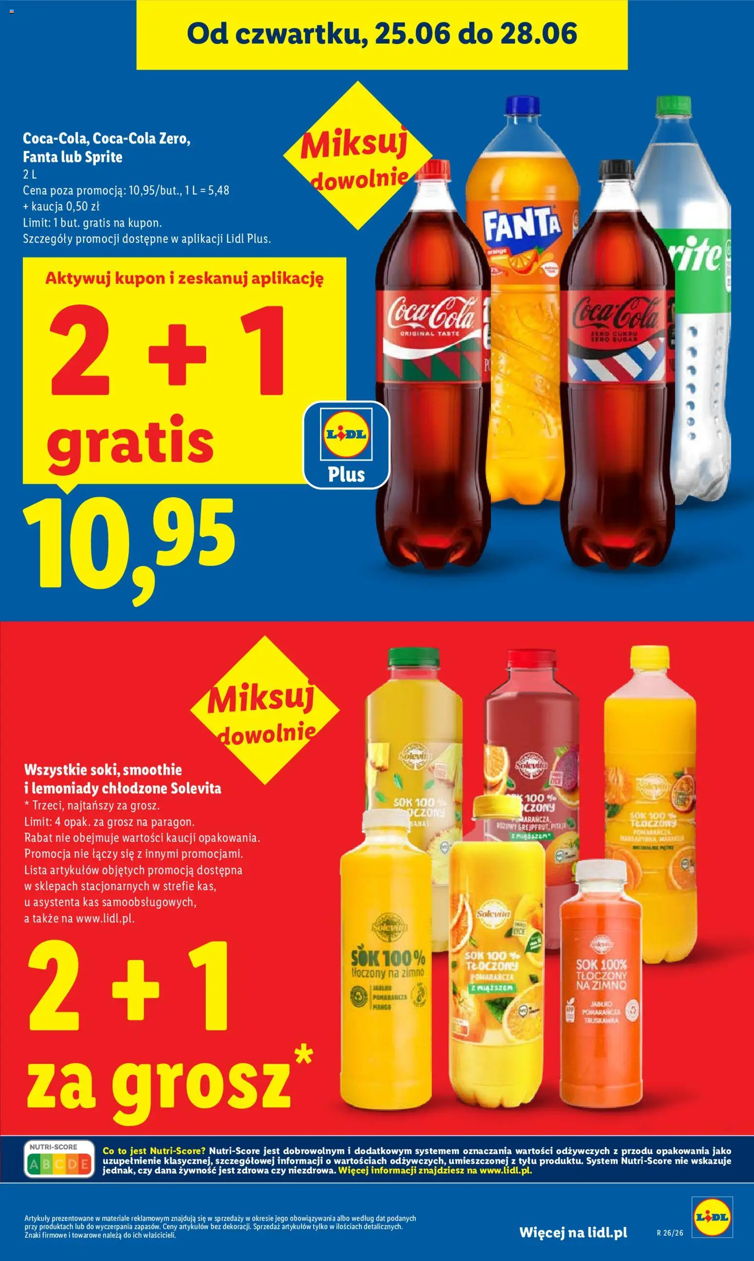 Lidl Polsko leták od 25.06.2026 | Strana: 19 | Produkty: Coca cola, Solevita, Sprite, Cola