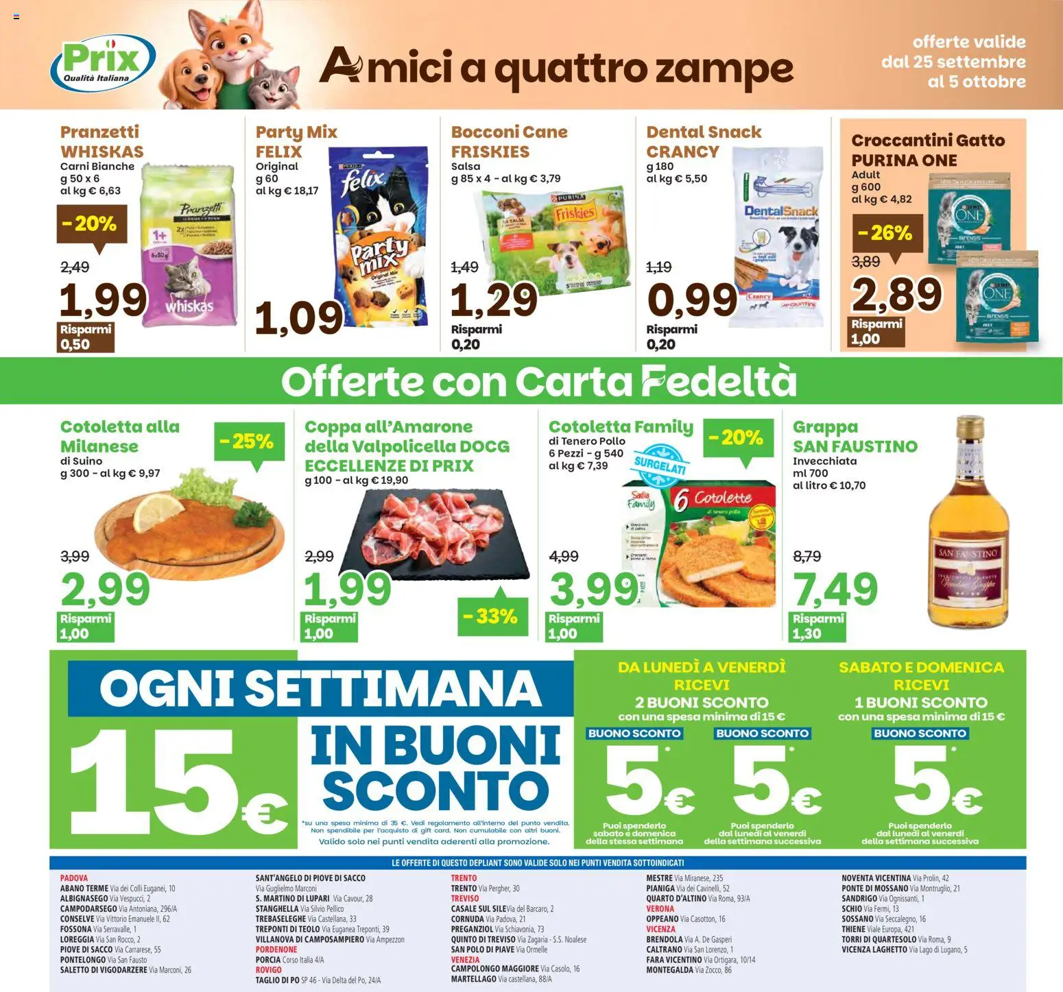 Volantino Prix del 25/09/2026 | Pagina: 21 | Prodotti: Pollo, Suino, Polo, Grappa