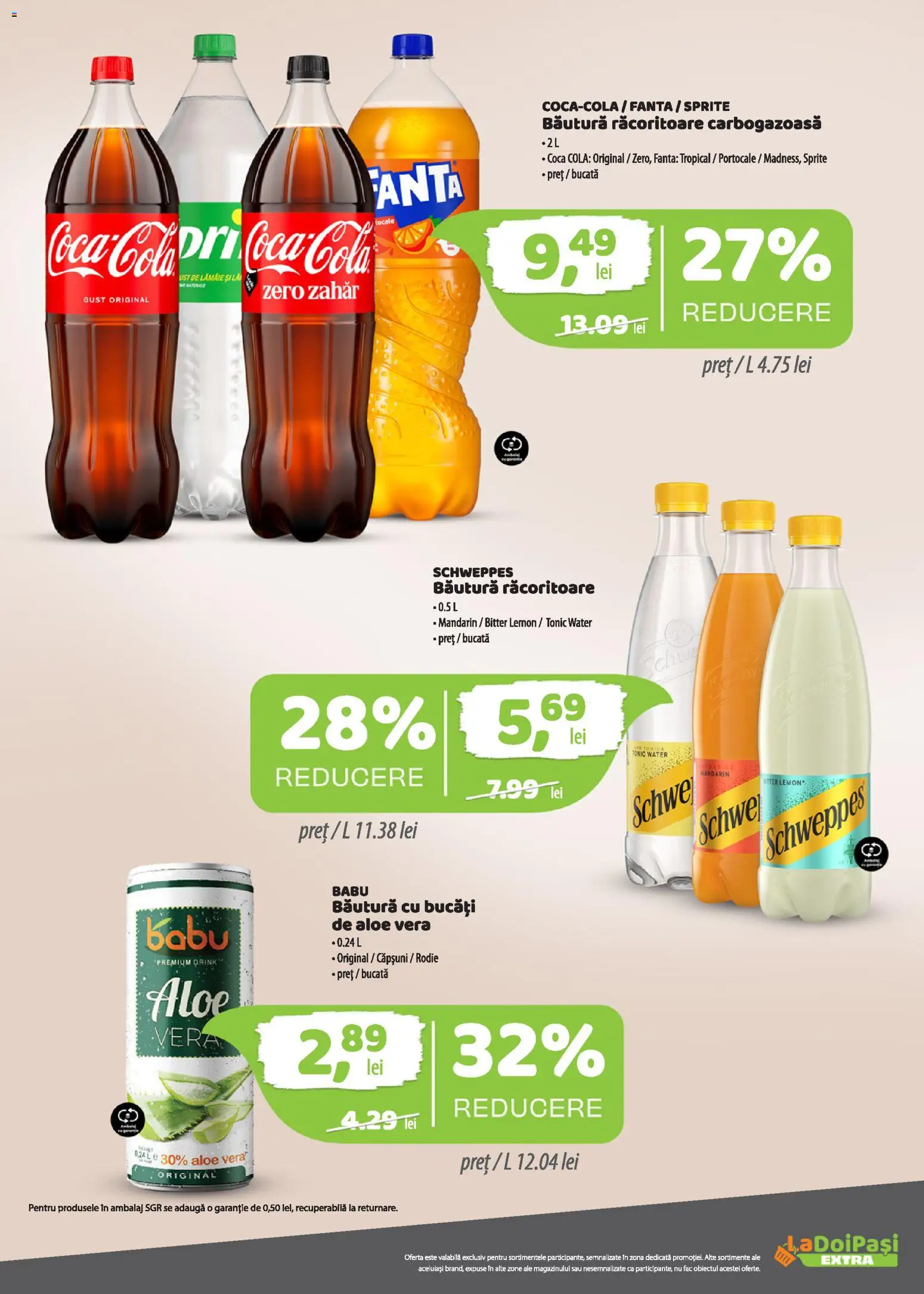 Noul catalog LaDoiPași – valabil de la 01.09.2026 | Pagină: 13 | Produse: Zero, Bautura racoritoare, Schweppes, Fanta