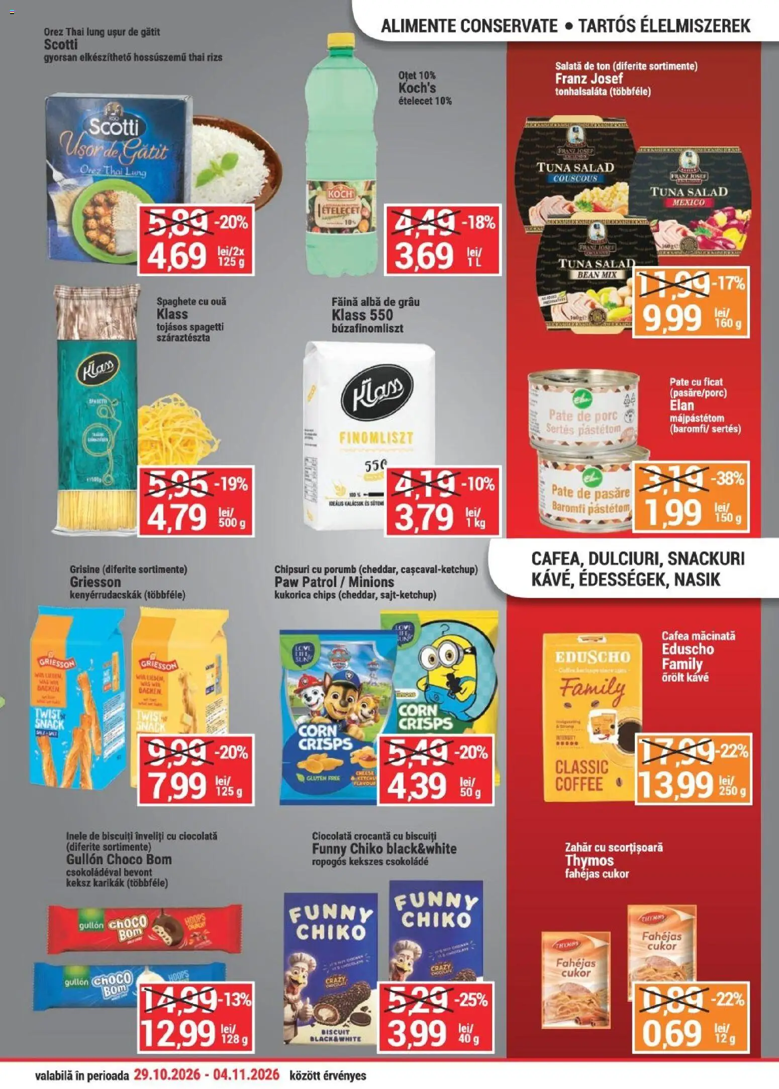 Noul catalog Merkur – valabil de la 29.10.2026 | Pagină: 3 | Produse: Alba, Ouă, Cafea, Zahăr
