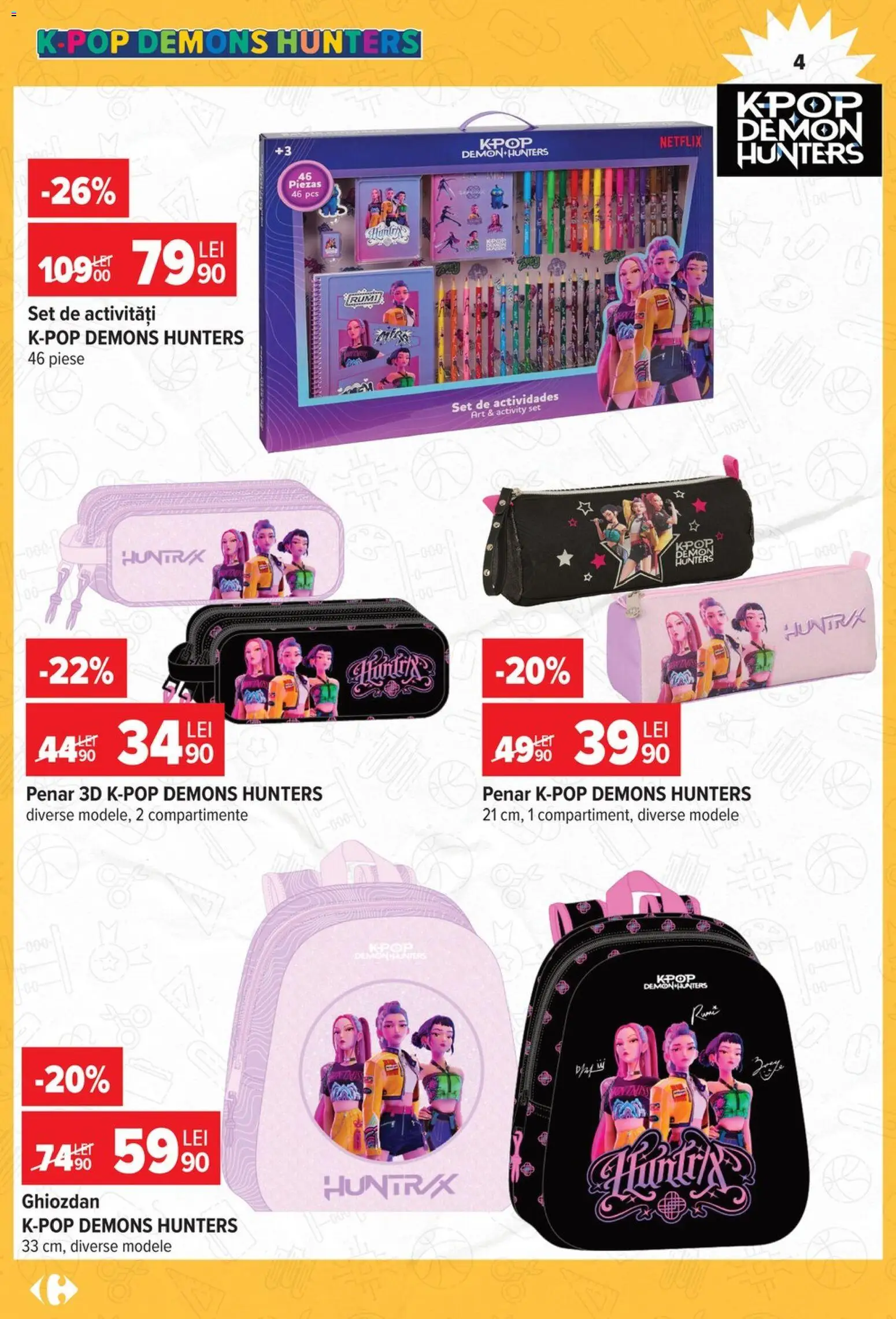 Noul catalog Carrefour – valabil de la 12.08.2026 | Pagină: 4 | Produse: Art, Ghiozdan