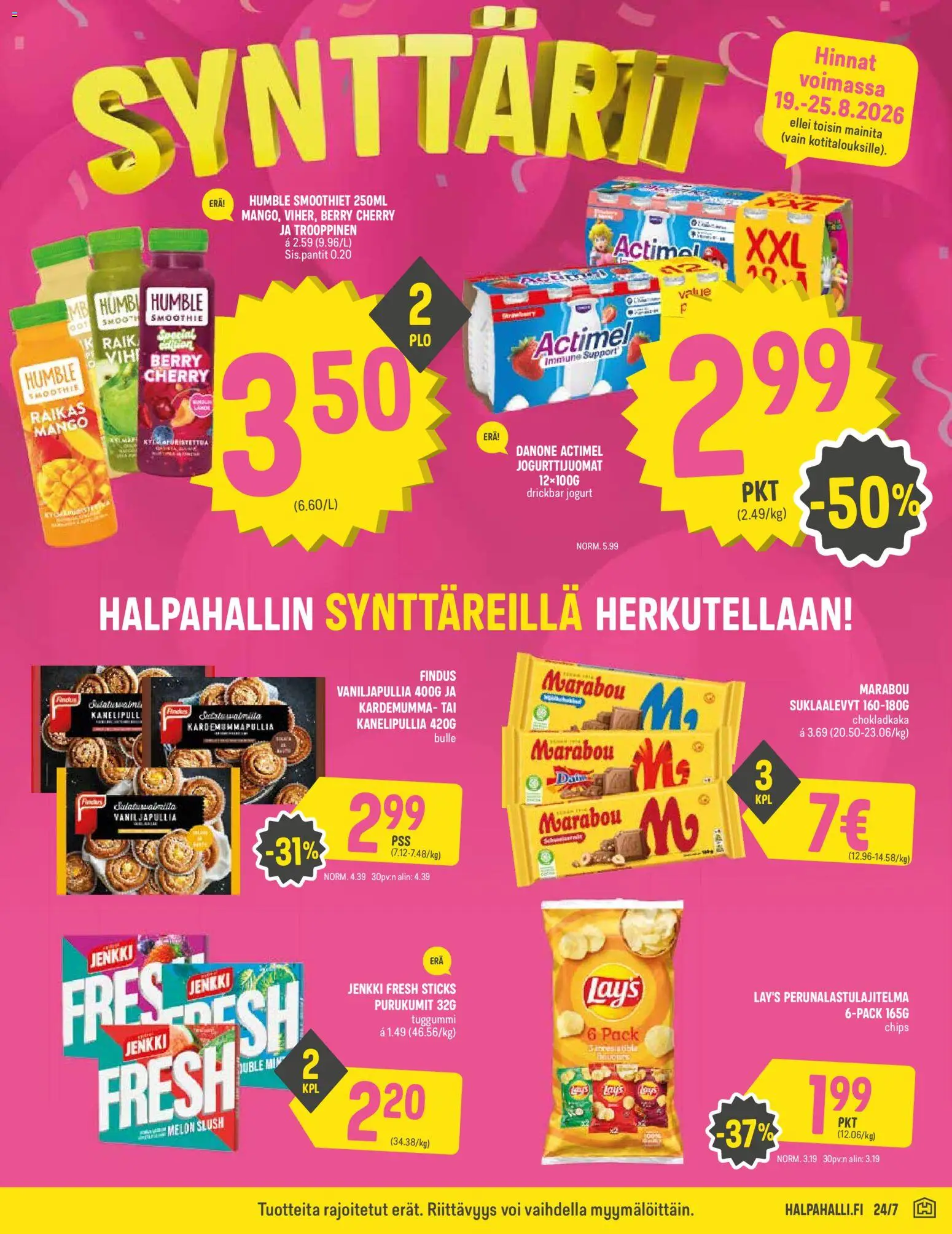 Halpa Halli tarjoukset – voimassa 19/08/2026 alkaen | Sivu: 3 | Tuotteet: Mango, Smoothie, Kardemumma, Voi