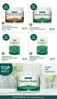 Holland & Barrett folder - Voorbeeld van een folder van Holland & Barrett, geldig van 29-06-2026 | Pagina: 7 | Producten: Thee, Fagyasztott gyümölcs, Poeder