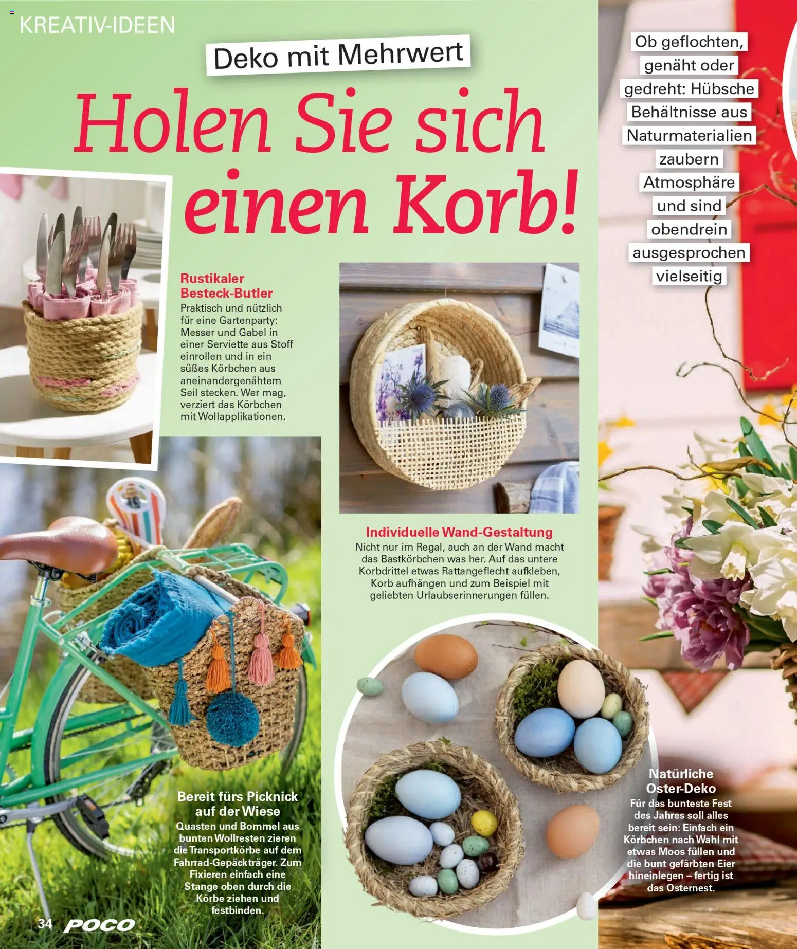 Poco Prospekt Wohnwelt Frühling 2026 – gültig ab 16.02.2026 | Seite: 34 | Produkte: Eier, Korb