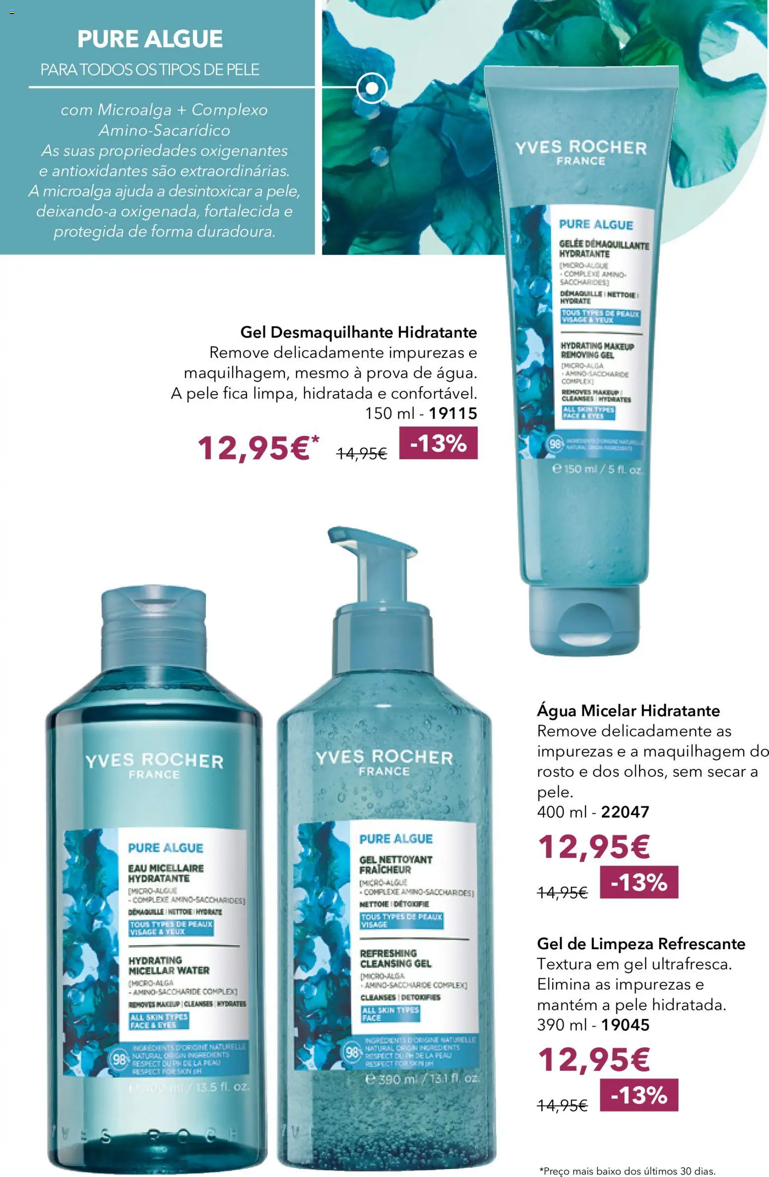 Yves Rocher Catalogo 13 │ válido de 21/10/2026 | Página: 32 | Produtos: Agua, Água micelar, Maquilhagem, Gel de limpeza