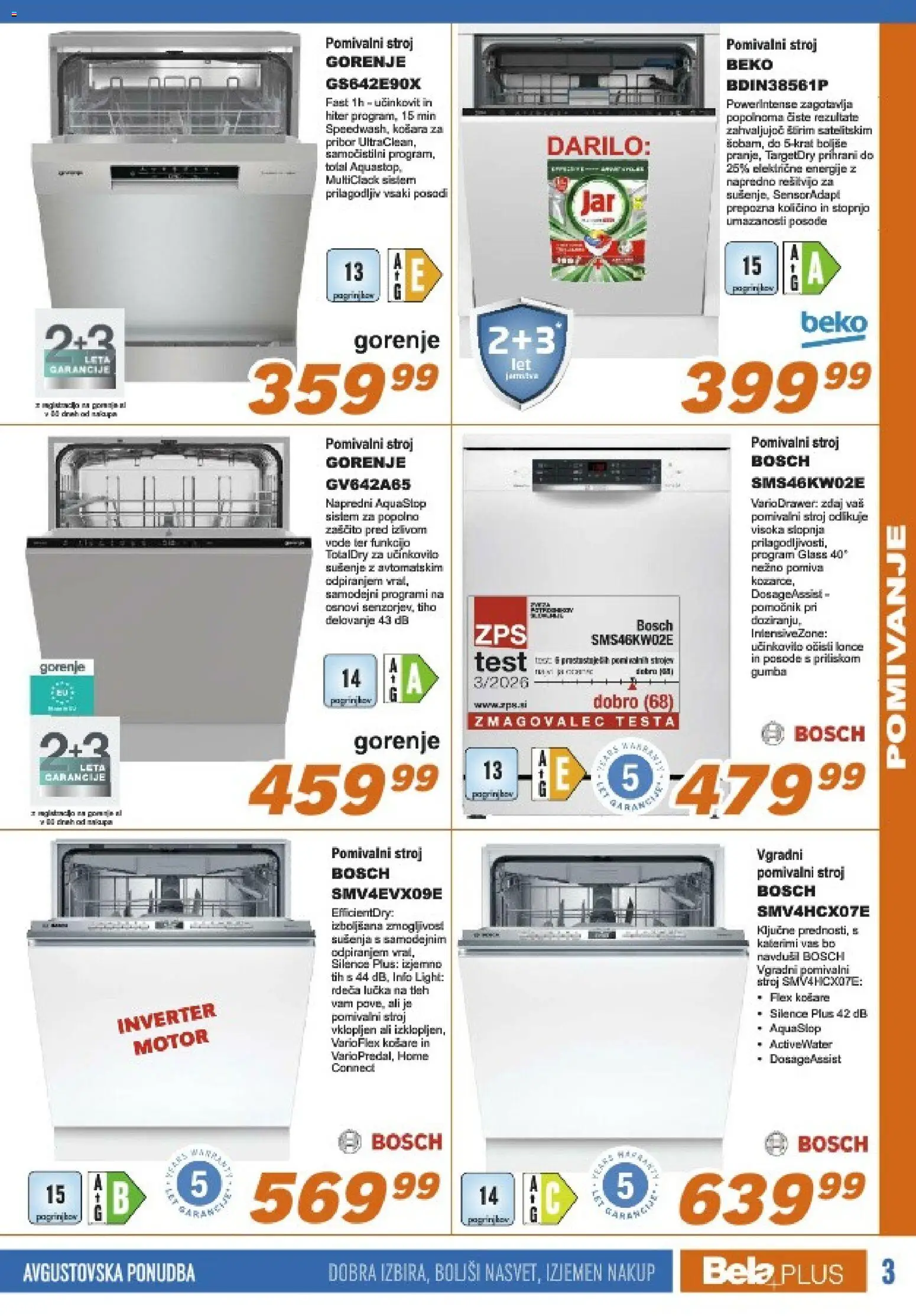 Novi Bela plus katalog ponudbe – veljaven od 19.08.2026 | Stran: 3 | Izdelki: Pribor, Košara, Mapa, Por