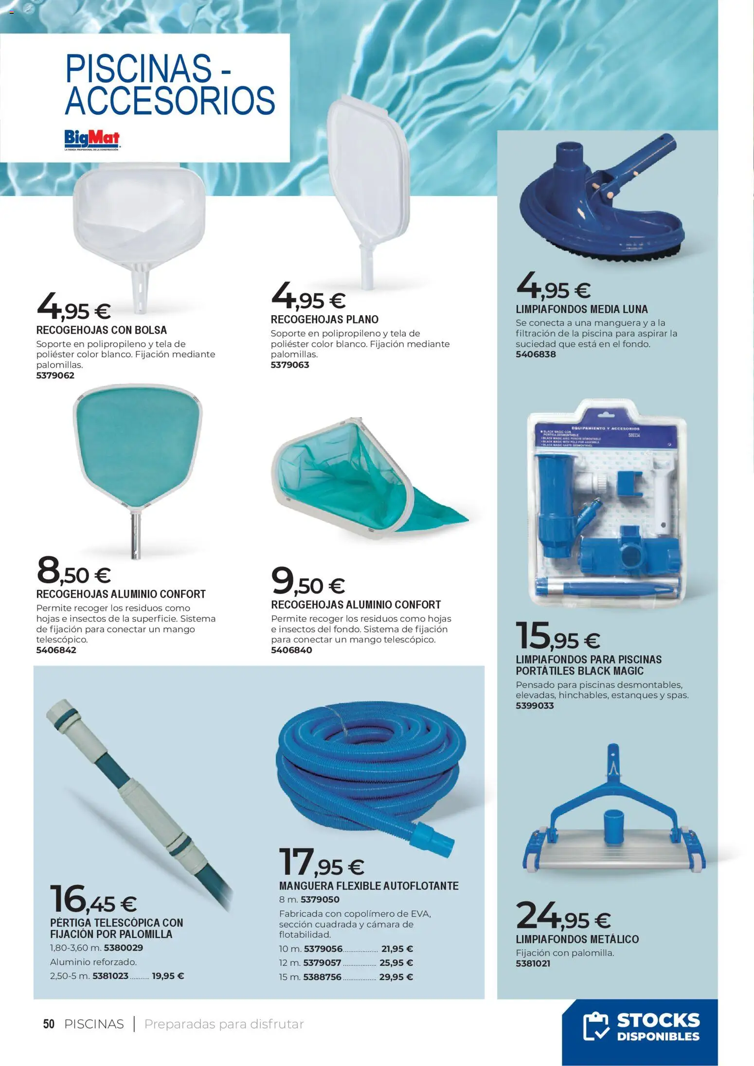 BigMat - Jardin y Piscinas 2026 │ válido desde el 23.03.2026 | Página: 50 | Productos: Manguera, Cámara, Bolsa, Ρούτερ