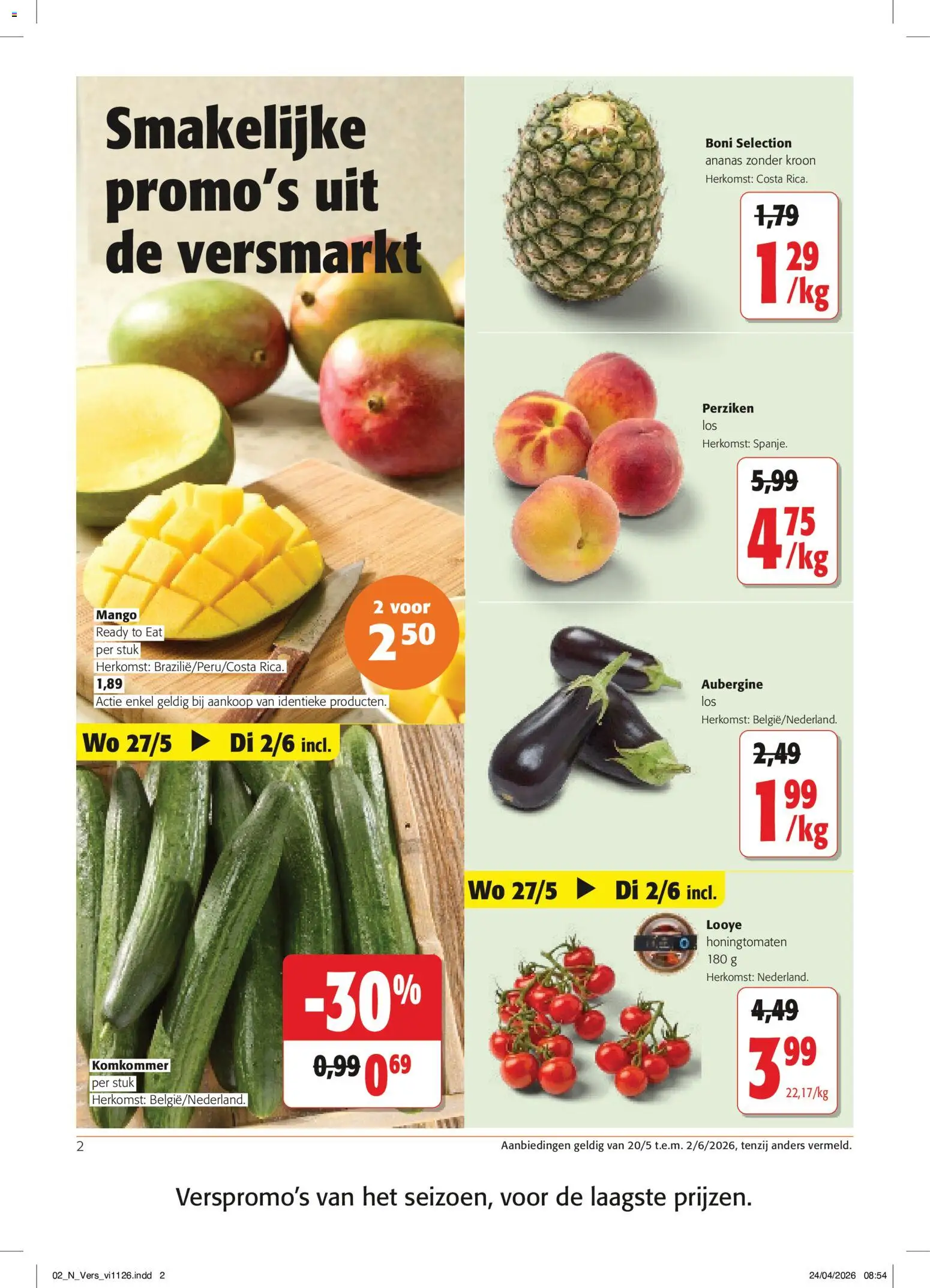 {H1} | Pagina: 2 | Producten: Ananas, Antipasti, Mango, Komkommer