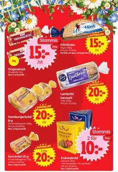 Nya Pulsen erbjudanden - Förhandsvisning av reklamblad från butik Nya Pulsen aktuell från 15.06.2026 | Sida: 13 | Produkter: Hönökaka, Korvbröd, Hamburgerbröd, Lantbröd