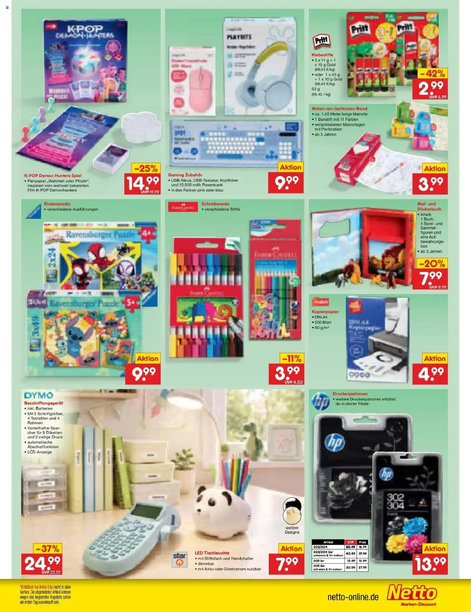 Netto Marken-Discount Prospekt Pirna (ab 10.08.2026) » Angebote | Seite: 43 | Produkte: Spiel, Batterien, Powerbank, Kopfhörer