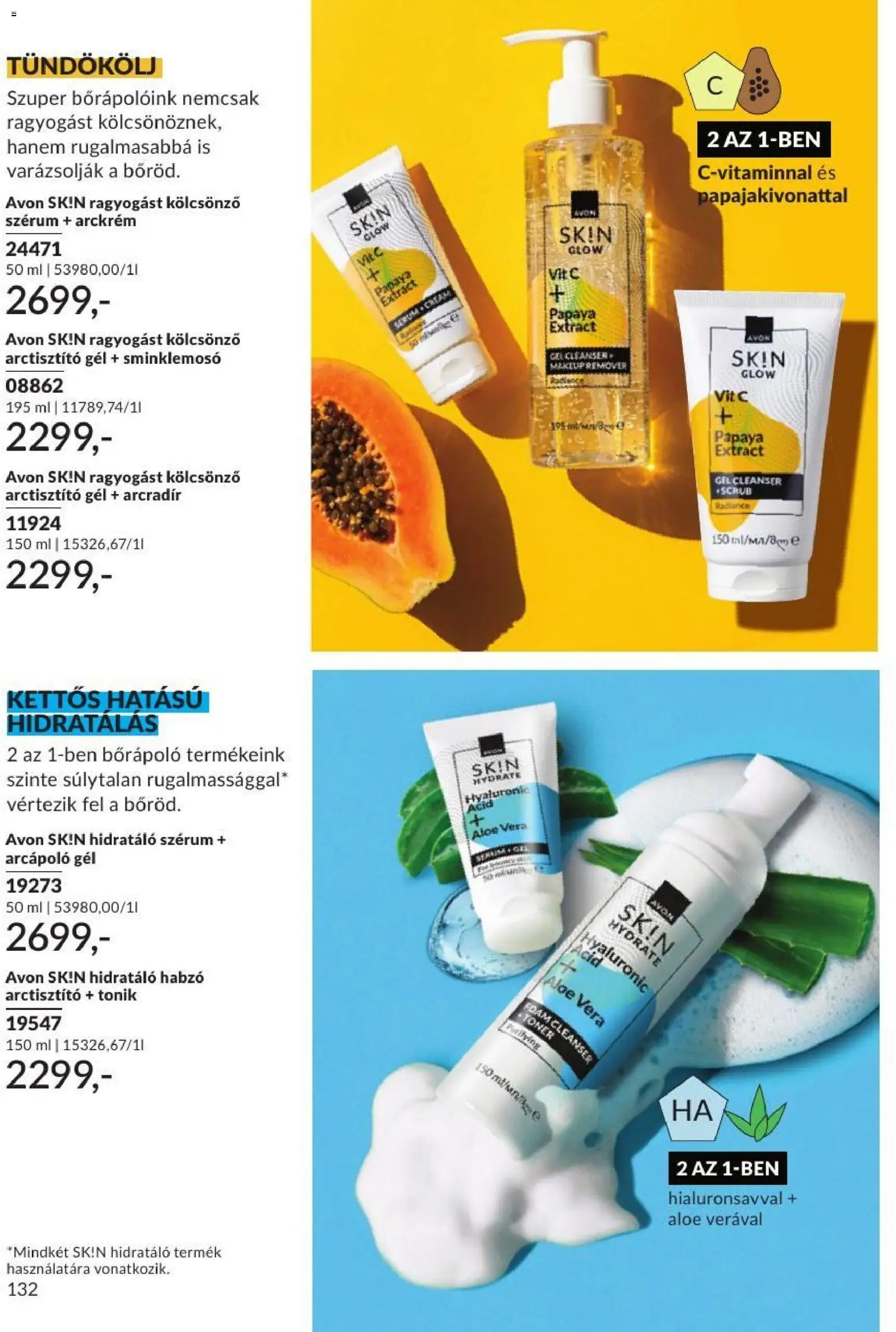 Avon akciós ujság - amely érvényes a következő dátumtól: 2026.09.01. | Oldal: 134 | Termékek: Tonik, Aloe vera, Gél, Szérum