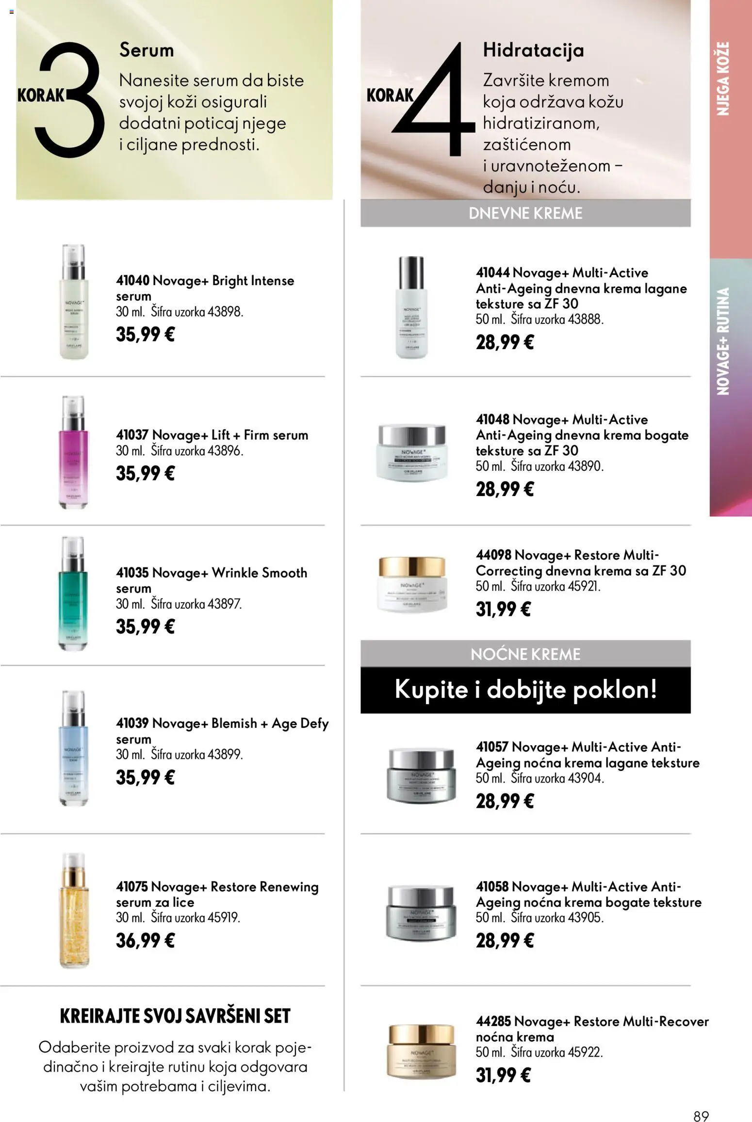 Oriflame katalog | vrijedi od 05.08.2026 | Stranica: 89 | Proizvodi: Noćna krema, Serum za lice, Krema
