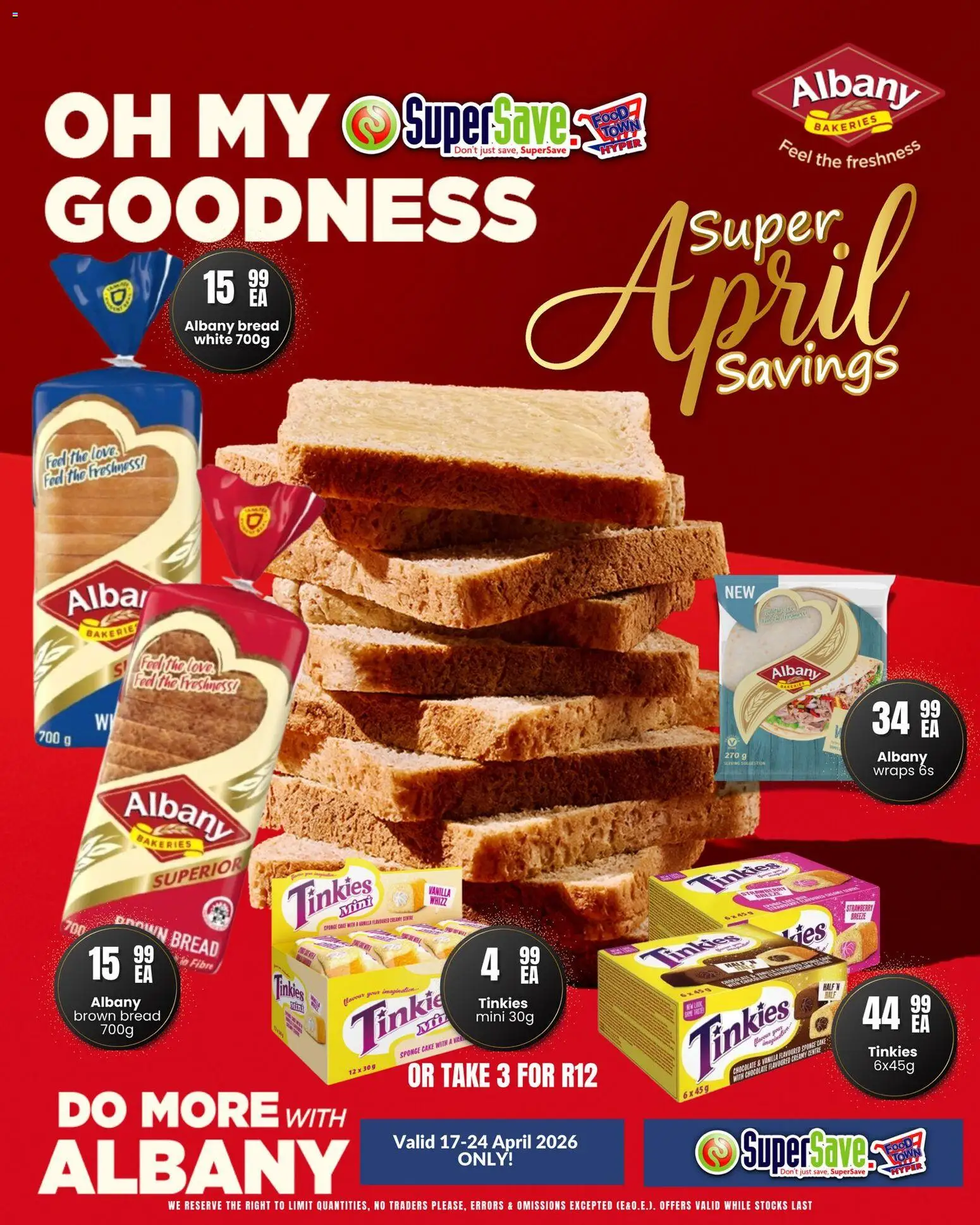 New Super Save catalogue – valid from 17.04.2026 | Page: 24 | Products: Cake, Ties, Bread, Chocolate
