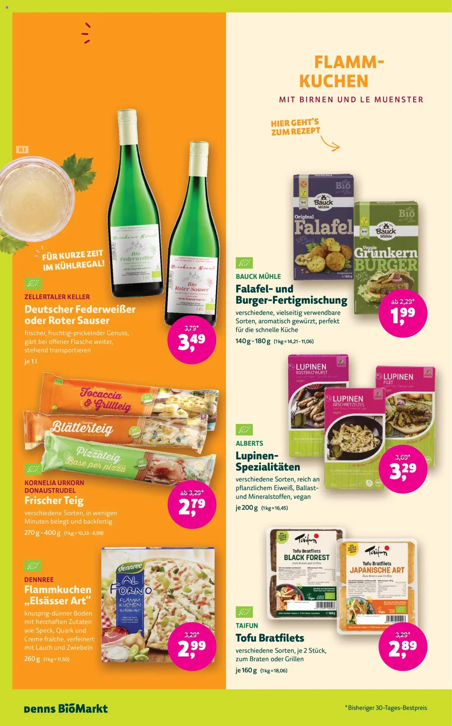 Denns BioMarkt Angebote – gültig ab 09.09.2026 | Seite: 8 | Produkte: Quark, Burger, Pizza, Lauch