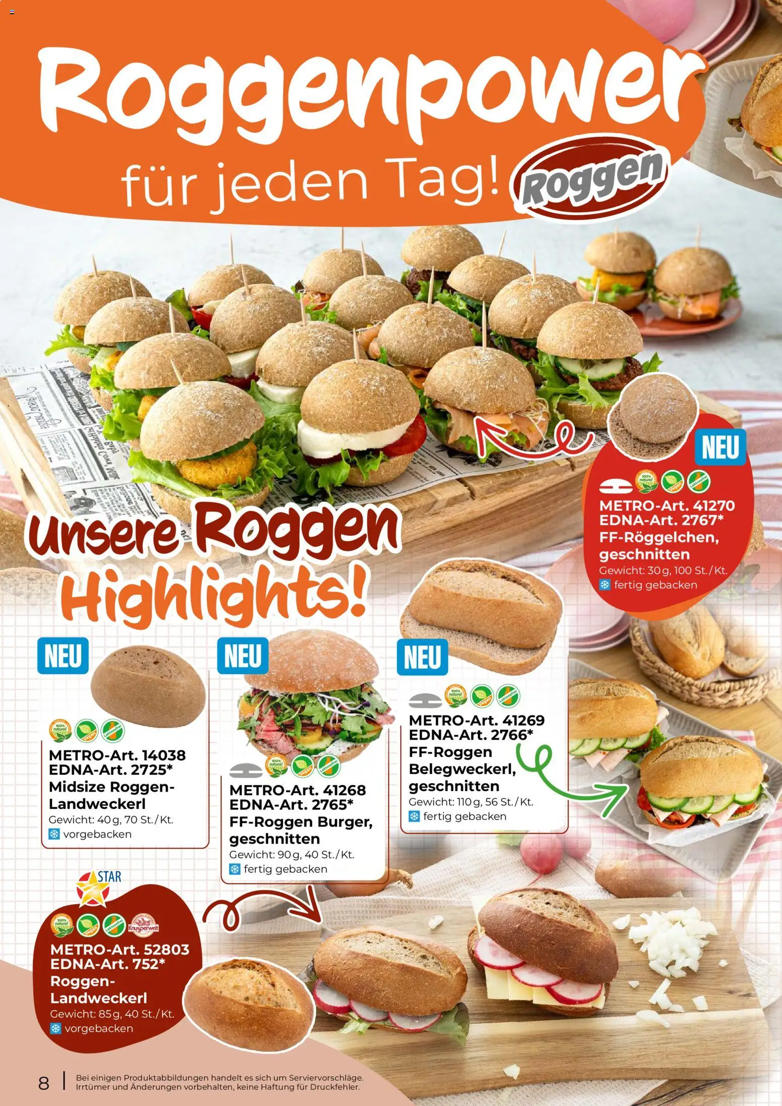 Metro EDNA Katalog 2026 gültig ab 19.02.2026 | Seite: 8 | Produkte: Gewicht