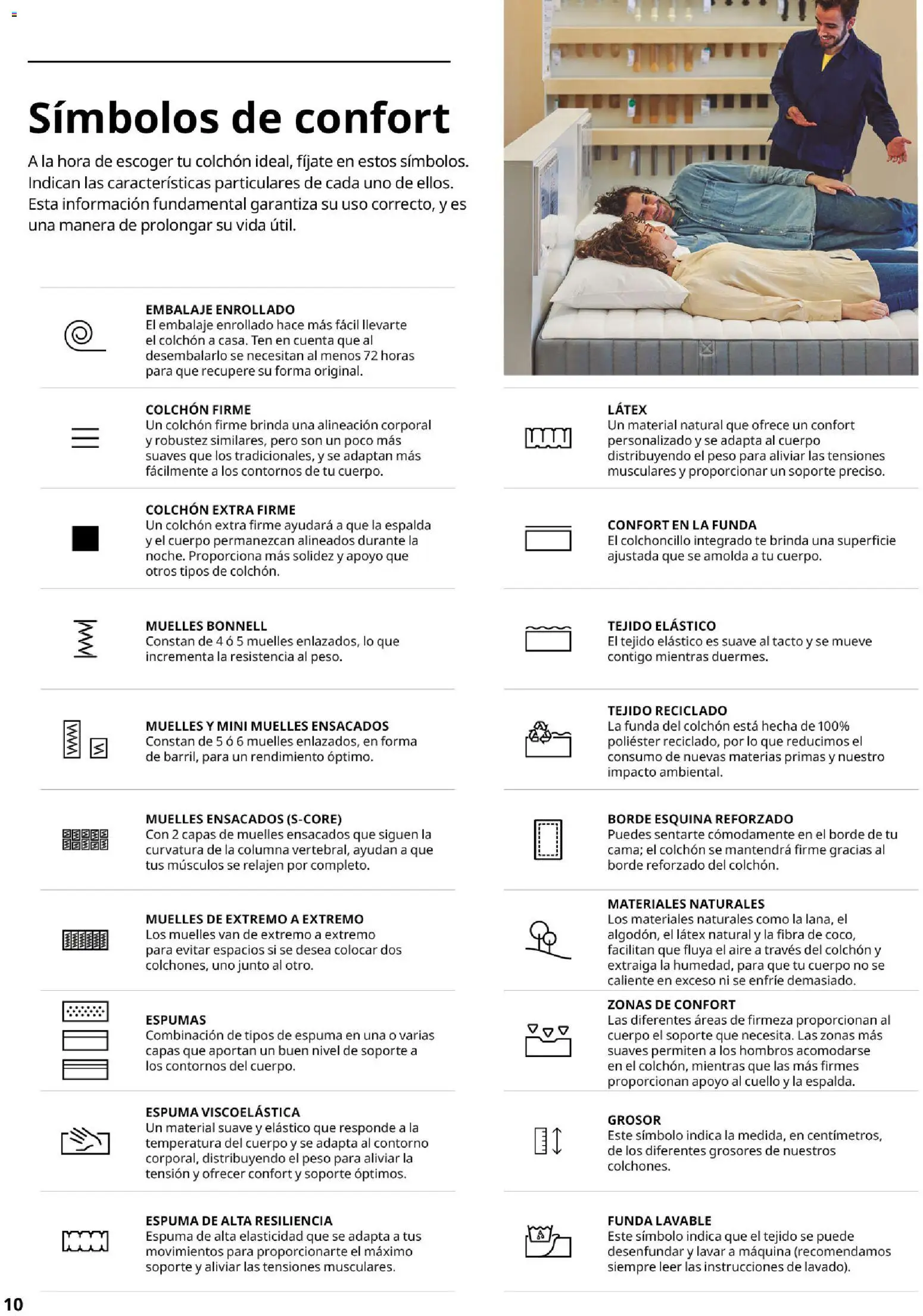 Catálogo IKEA Confort │ válido desde el 01.02.2026 | Página: 10 | Productos: Té, Colchon, Funda, Peso
