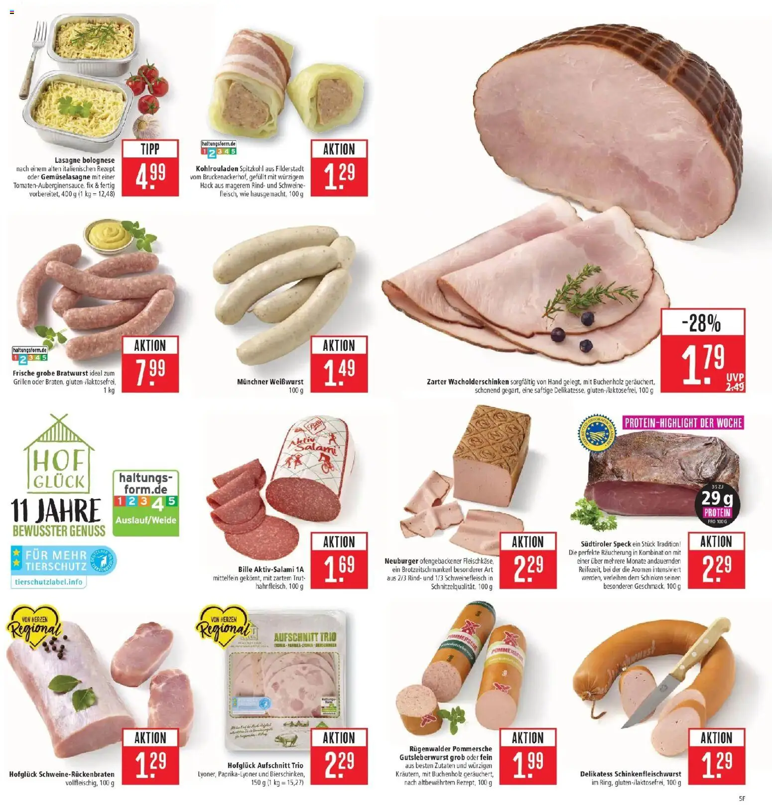 Marktkauf Prospekt Friedrichshafen (ab 05.10.2026) » Angebote online | Seite: 5 | Produkte: Bratwurst, Weißwurst, Lasagne, Schweinefleisch