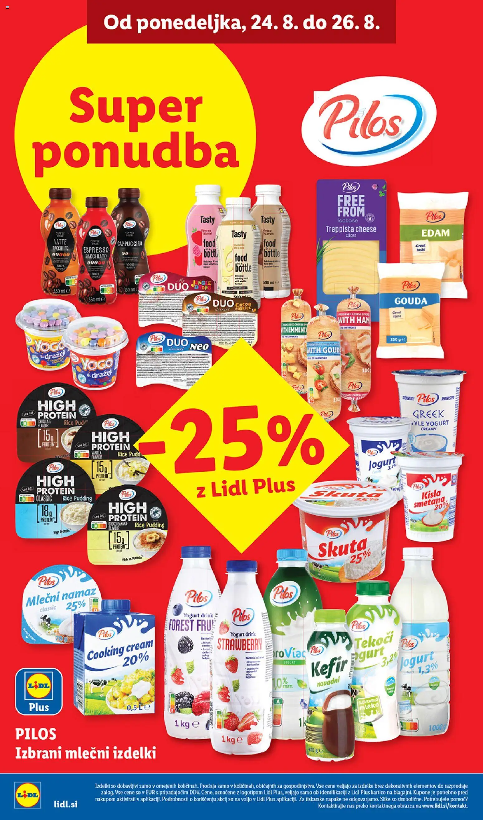 Novi Lidl katalog ponudbe – veljaven od 20.08.2026 | Stran: 42 | Izdelki: Namaz, Mleko, Jogurt, Skuta