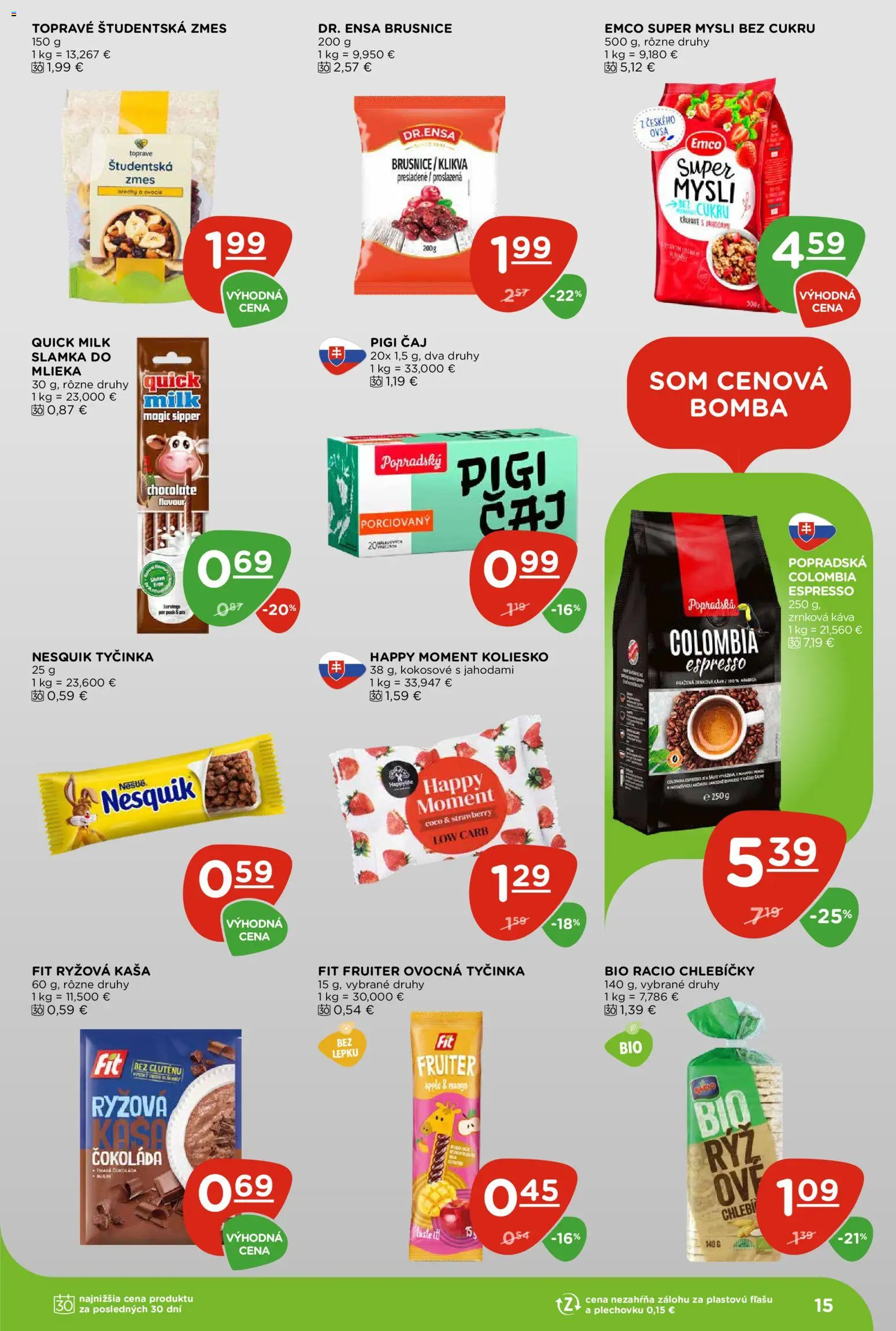 Nové Terno akcie – leták je platný od 03.09.2026 | Strana: 15 | Produkty: Káva, Apple, Kaša, Zrnková káva