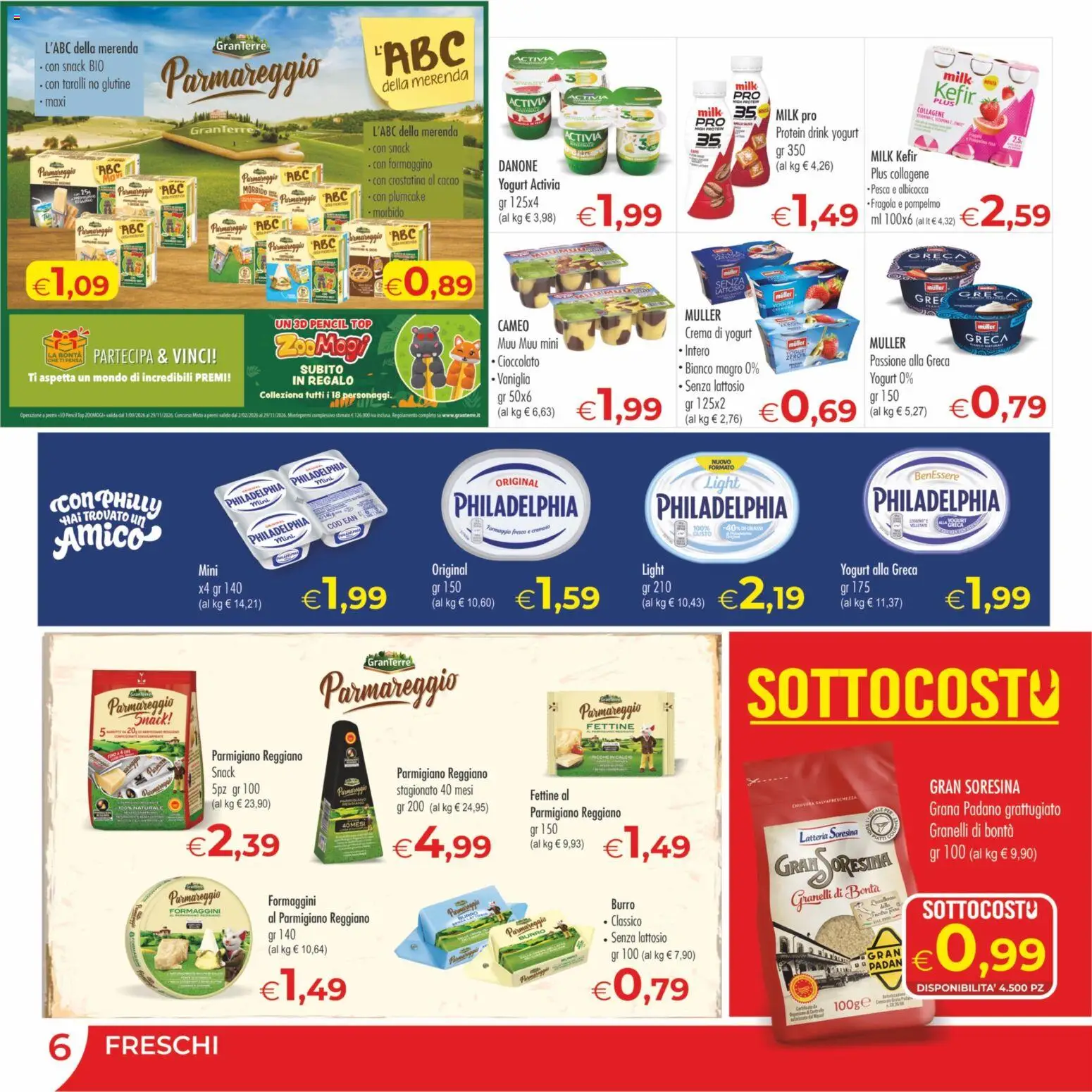 Volantino MerSi Supermercati del 09/09/2026 | Pagina: 6 | Prodotti: Vaniglia, Kefir, Cacao, Parmigiano reggiano
