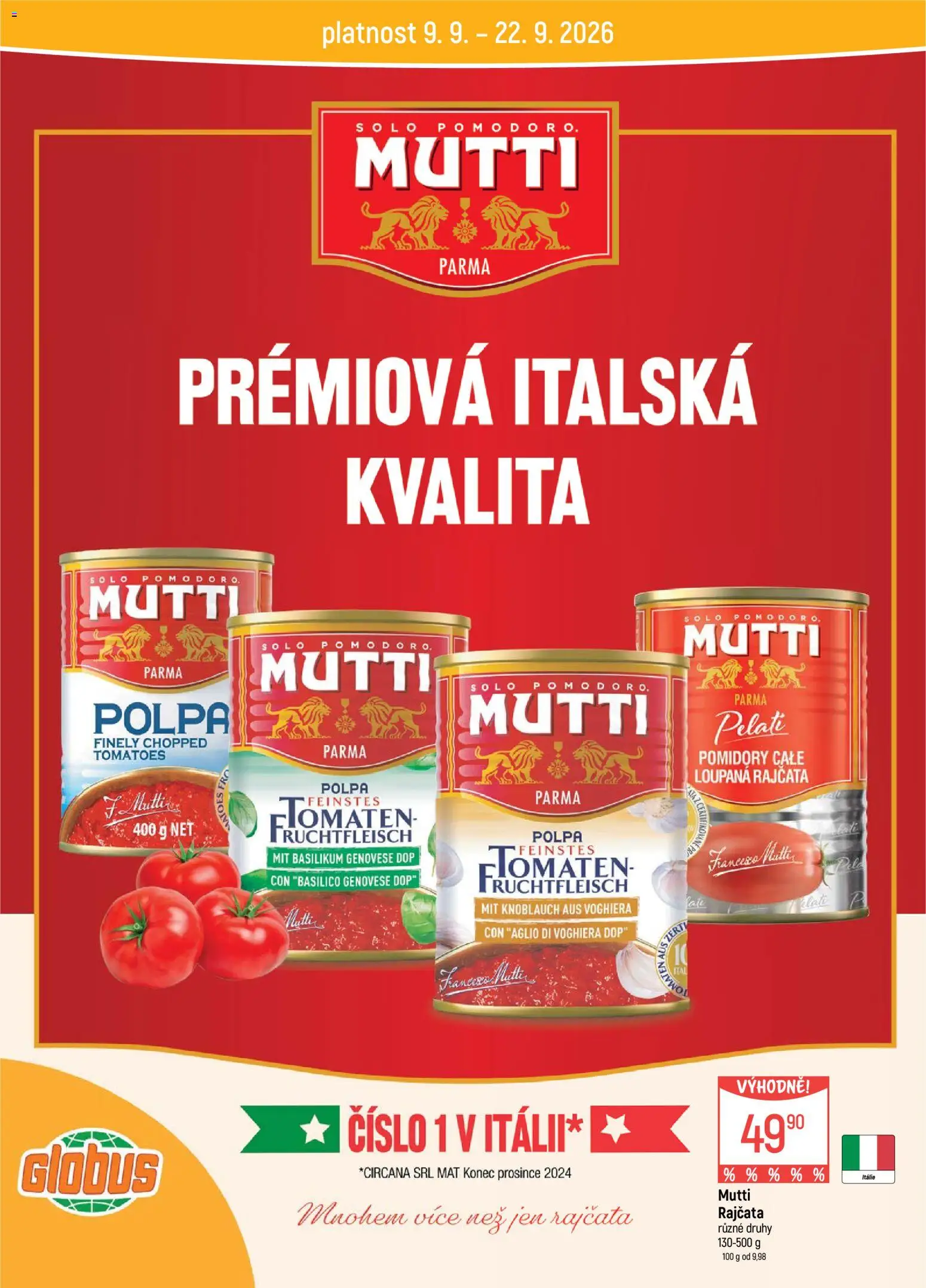 Globus leták od 09.09.2026 | Strana: 25 | Produkty: Globus, Rajčata