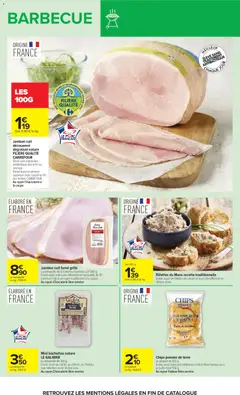 Carrefour - Prévisualisation de Chips pomme de terre, Le paquet de 125 g. Existe aussi à des prix différents à l'ail et fines herbes ou à la truffe noire 100 g. Au rayon Traiteur libre-service valide à partir de 07/07/2026 | Page: 25