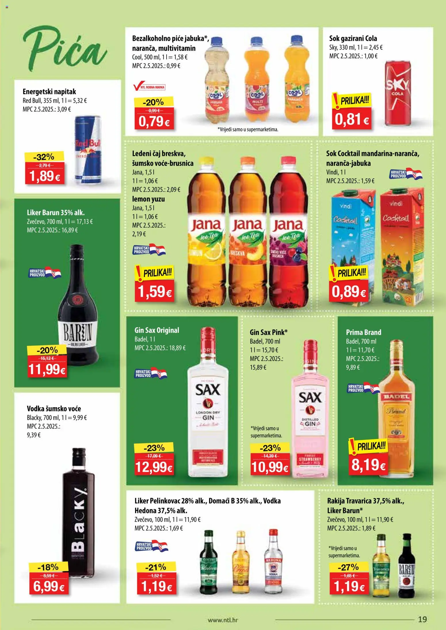 NTL katalog | vrijedi od 17.06.2026 | Stranica: 19 | Proizvodi: Šumsko voće, Pelinkovac, Ledeni čaj, Čaj