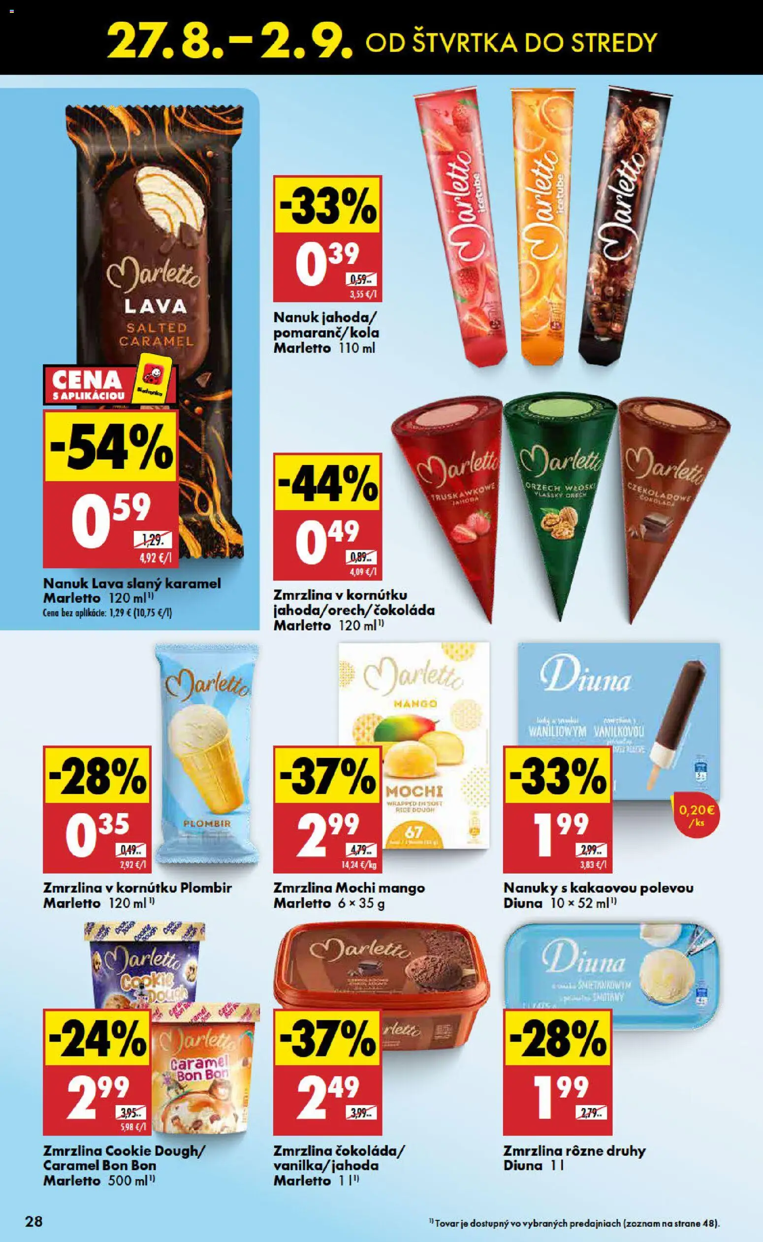 Nové Biedronka akcie – leták je platný od 27.08.2026 | Strana: 28 | Produkty: Nanuk, Zmrzlina, Mango, Nanuky