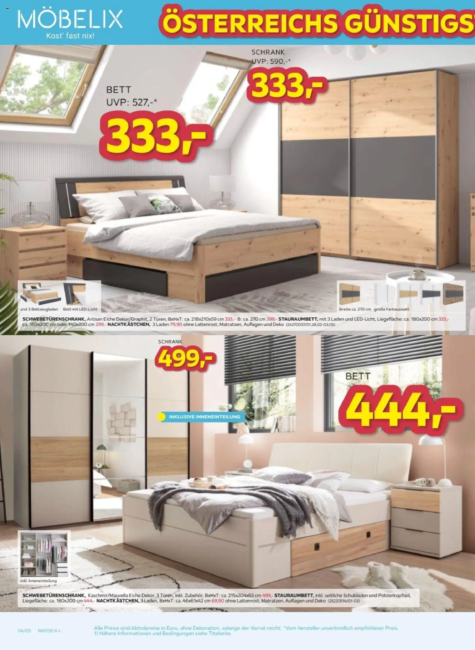 Möbelix Angebote gültig ab 04.08.2026 | Seite: 4 | Produkte: Bett, Schrank