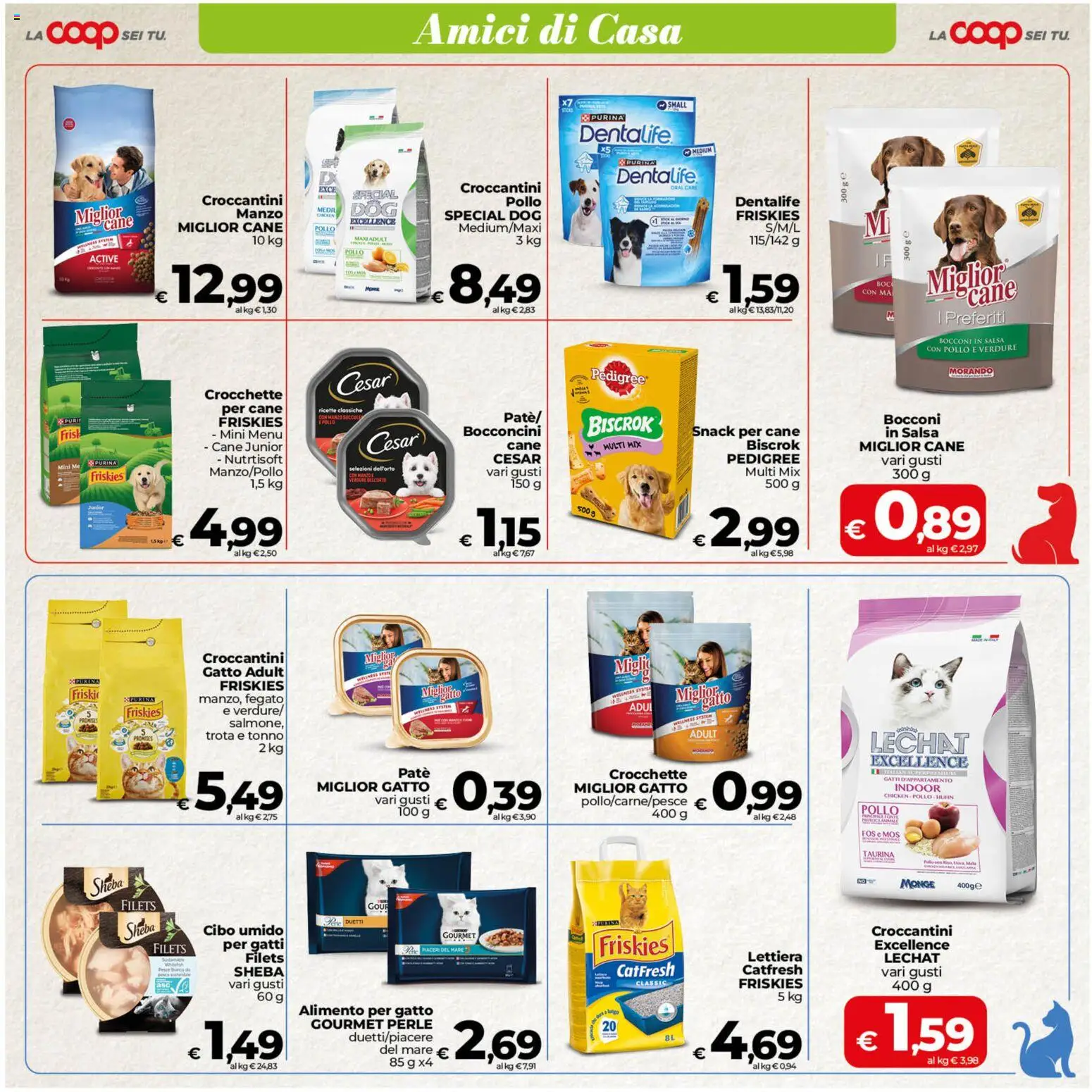 Volantino COOP del 02/10/2026 | Pagina: 23 | Prodotti: Paté, Pollo, Manzo, Crocchette