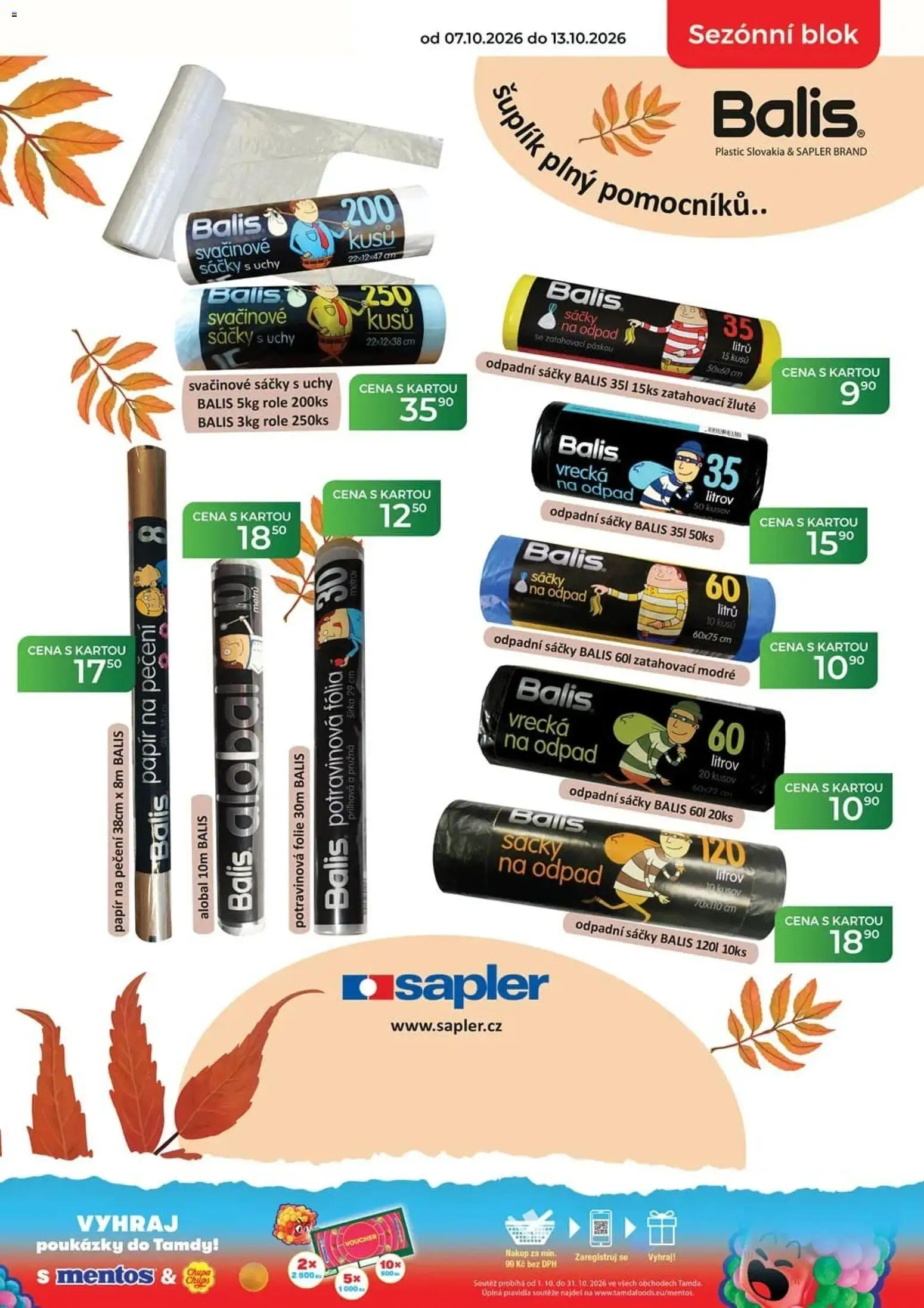 Tamda Foods leták od 07.10.2026 | Strana: 9 | Produkty: Blok, Alobal, Potravinová folie, Papír na pečení