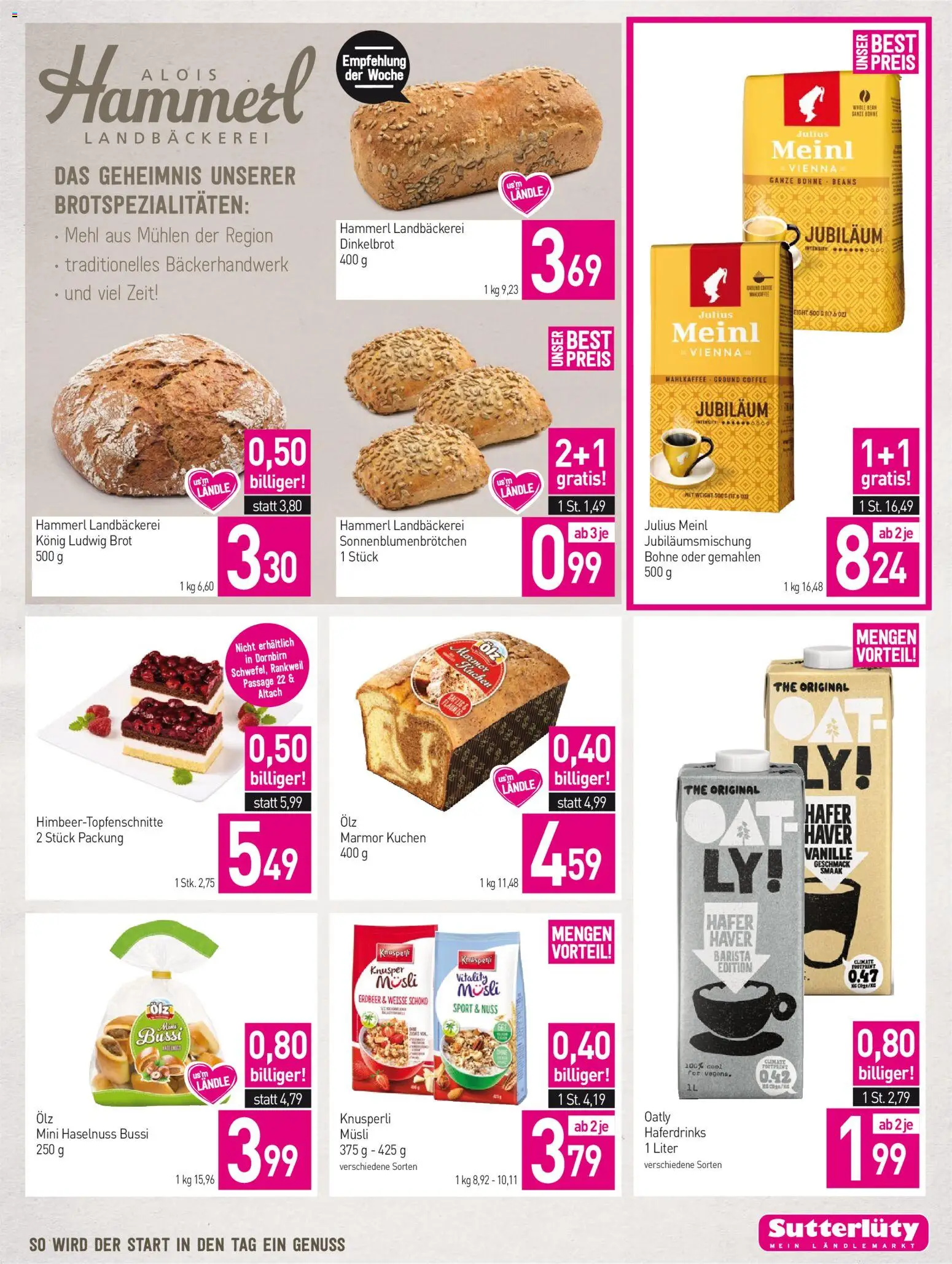 Sutterlüty Flugblatt gültig ab 13.08.2026 | Seite: 3 | Produkte: Vanille, Bohne, Mehl, Brot