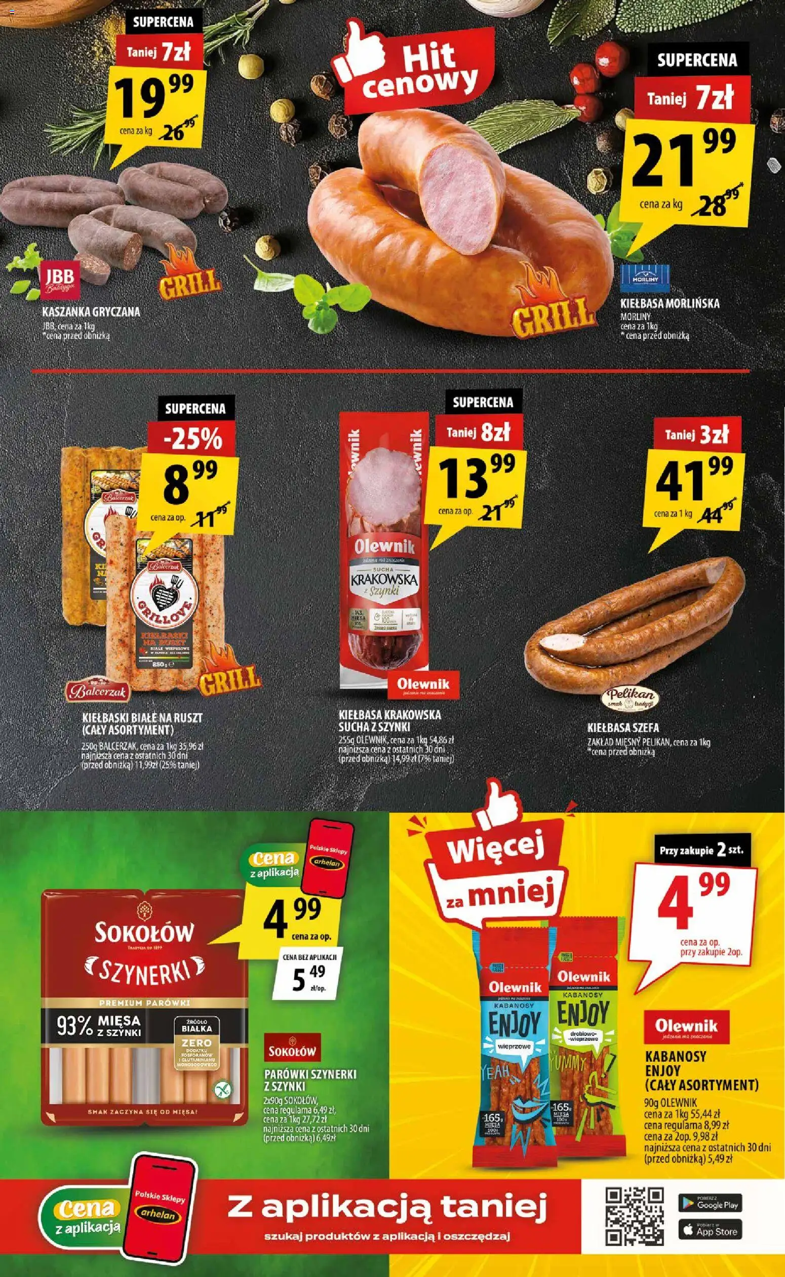 Arhelan gazetka od 17.07.2026 | Strona: 3 | Produkty: Kiełbasa, Grill, Kabanosy, Parówki