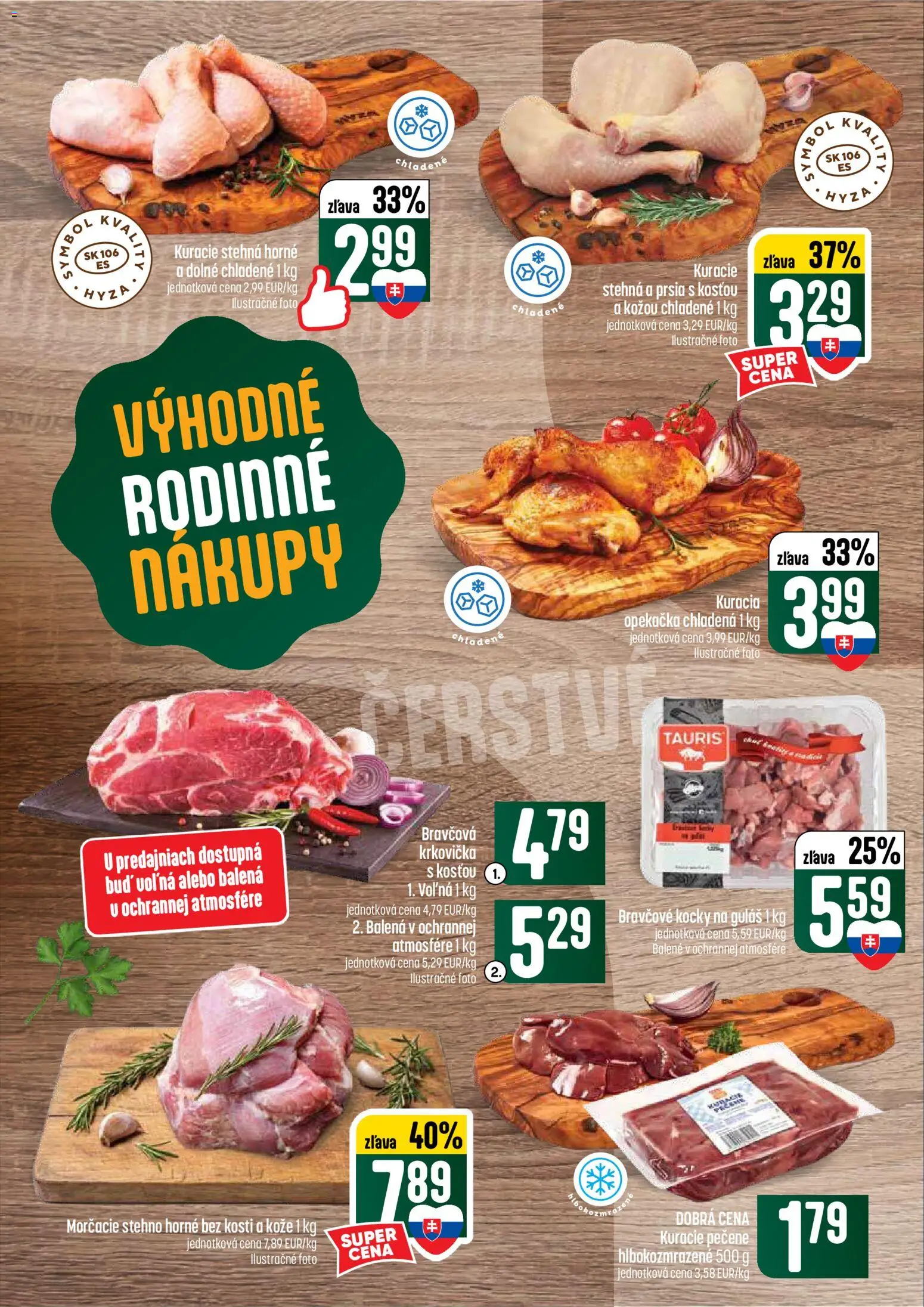 Nové COOP Jednota akcie – leták je platný od 02.07.2026 | Strana: 8 | Produkty: Kuracie stehná, Krkovička