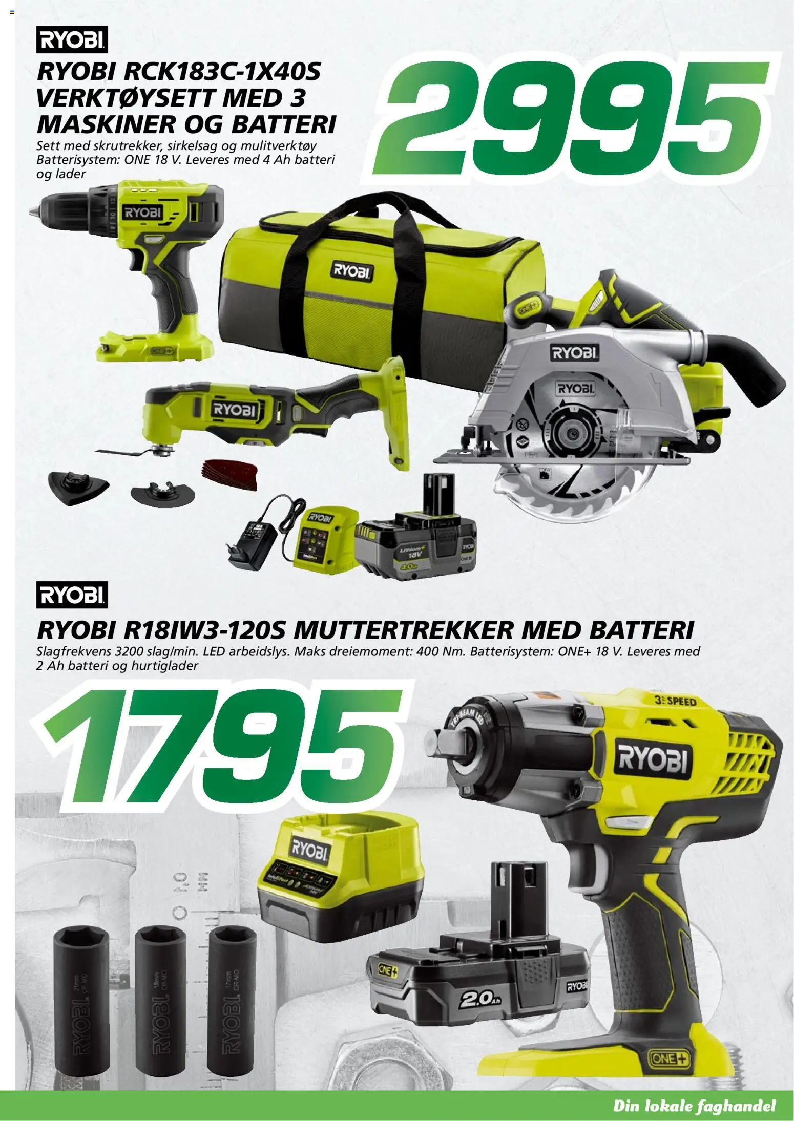 {H1} | Side: 7 | Produkter: Ryobi, Batteri
