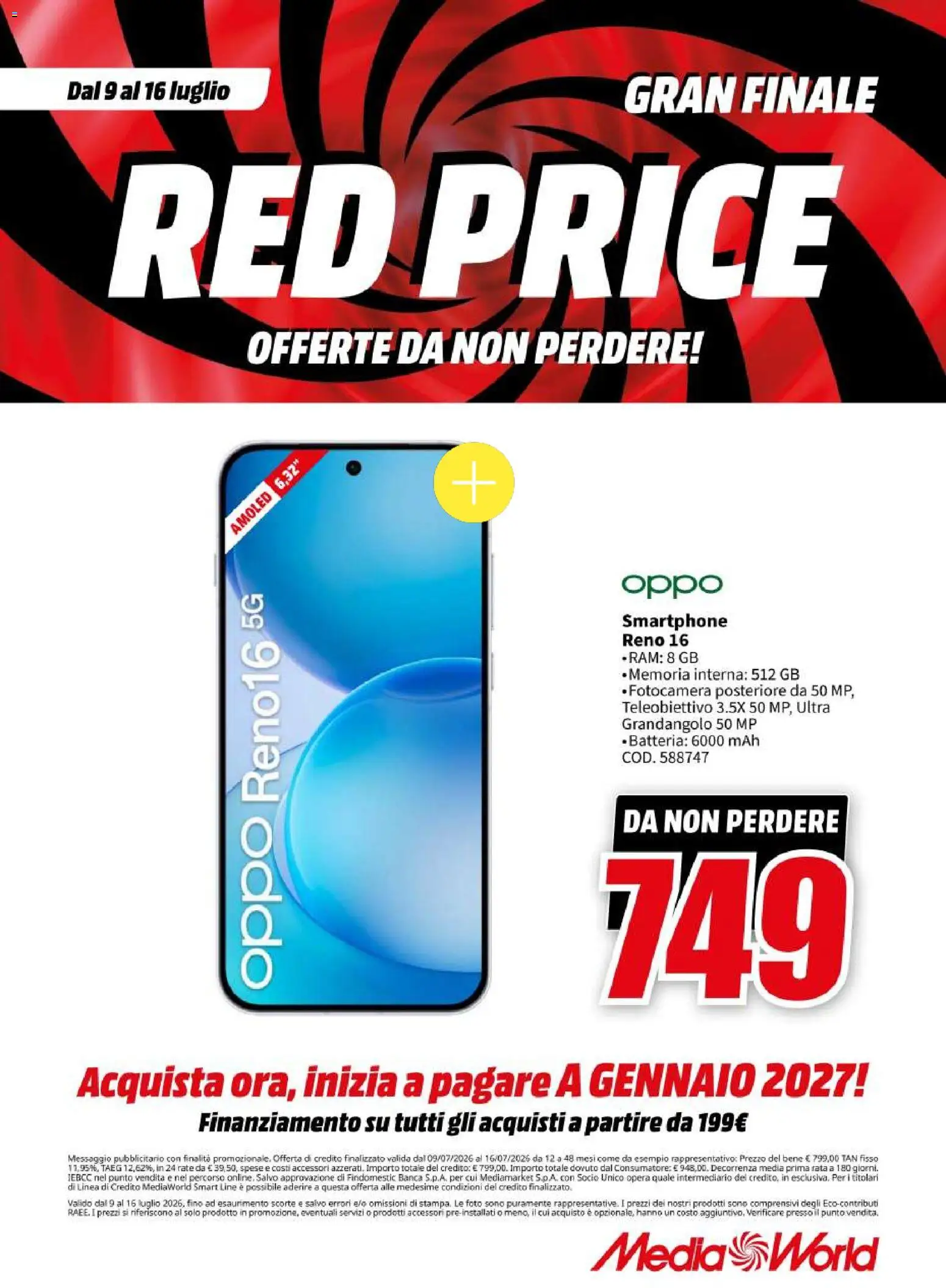 Volantino Media World del 09/07/2026 | Pagina: 28 | Prodotti: Smartphone, Fotocamera, Batteria