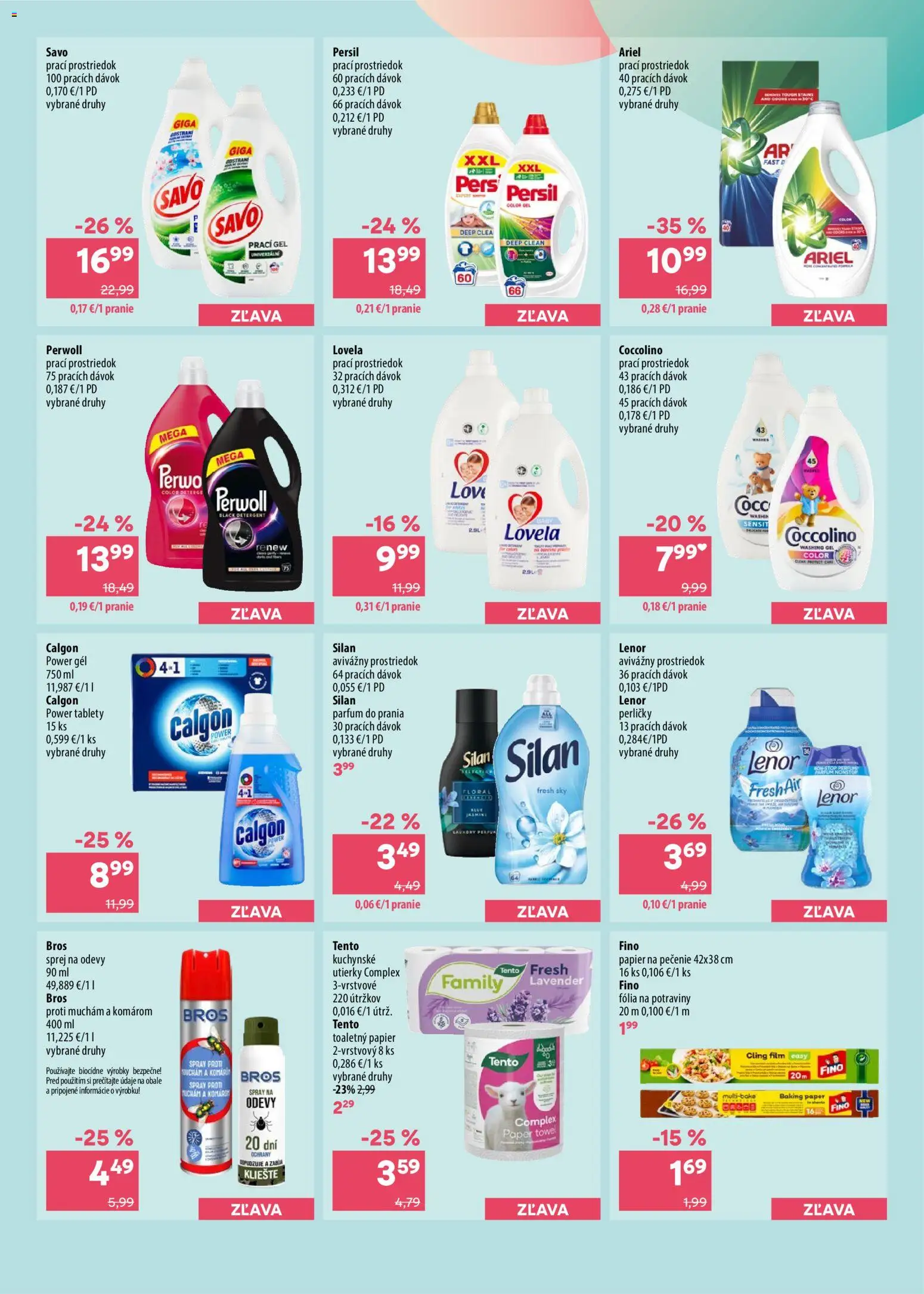 Nové 101 drogerie akcie – leták je platný od 24.06.2026 | Strana: 9 | Produkty: Lovela, Perwoll, Silan, Coccolino
