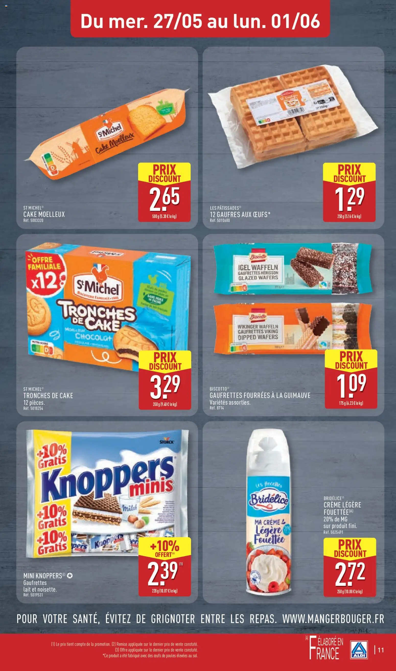 {H1} | Page: 13 | Produits: Lait, Œufs, Gaufres, Crème