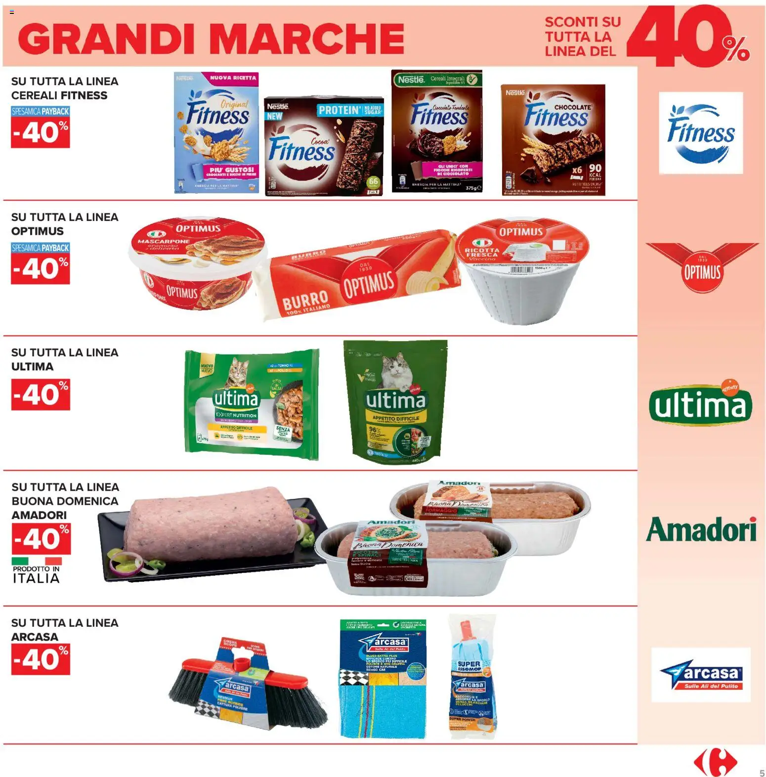 Volantino Carrefour del 15/09/2026 | Pagina: 5 | Prodotti: Cereali, Fiocchi, Spinaci, Ricotta