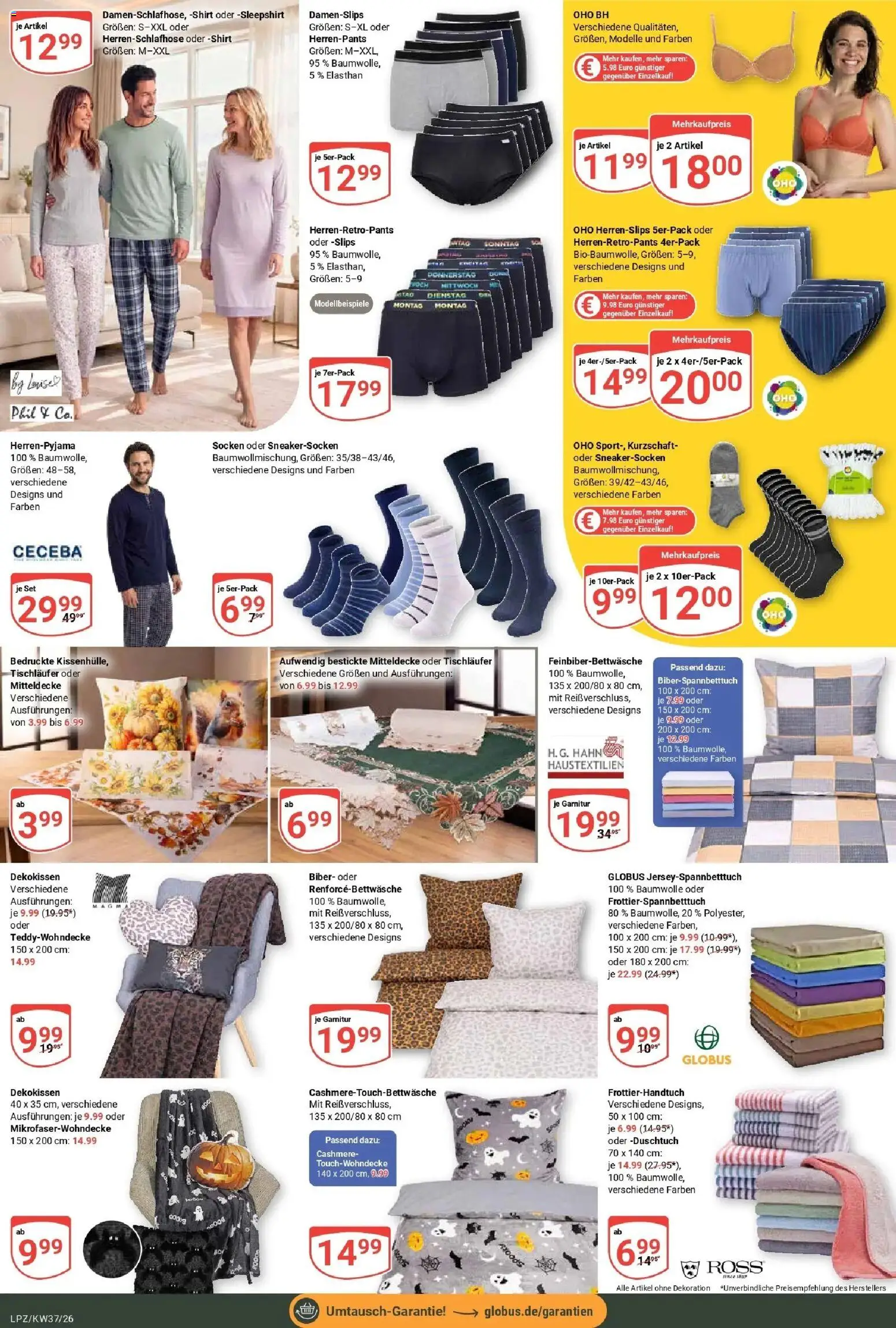 Globus Prospekt Leipzig – gültig ab 07.09.2026 | Seite: 29 | Produkte: Shirt, BH, Socken