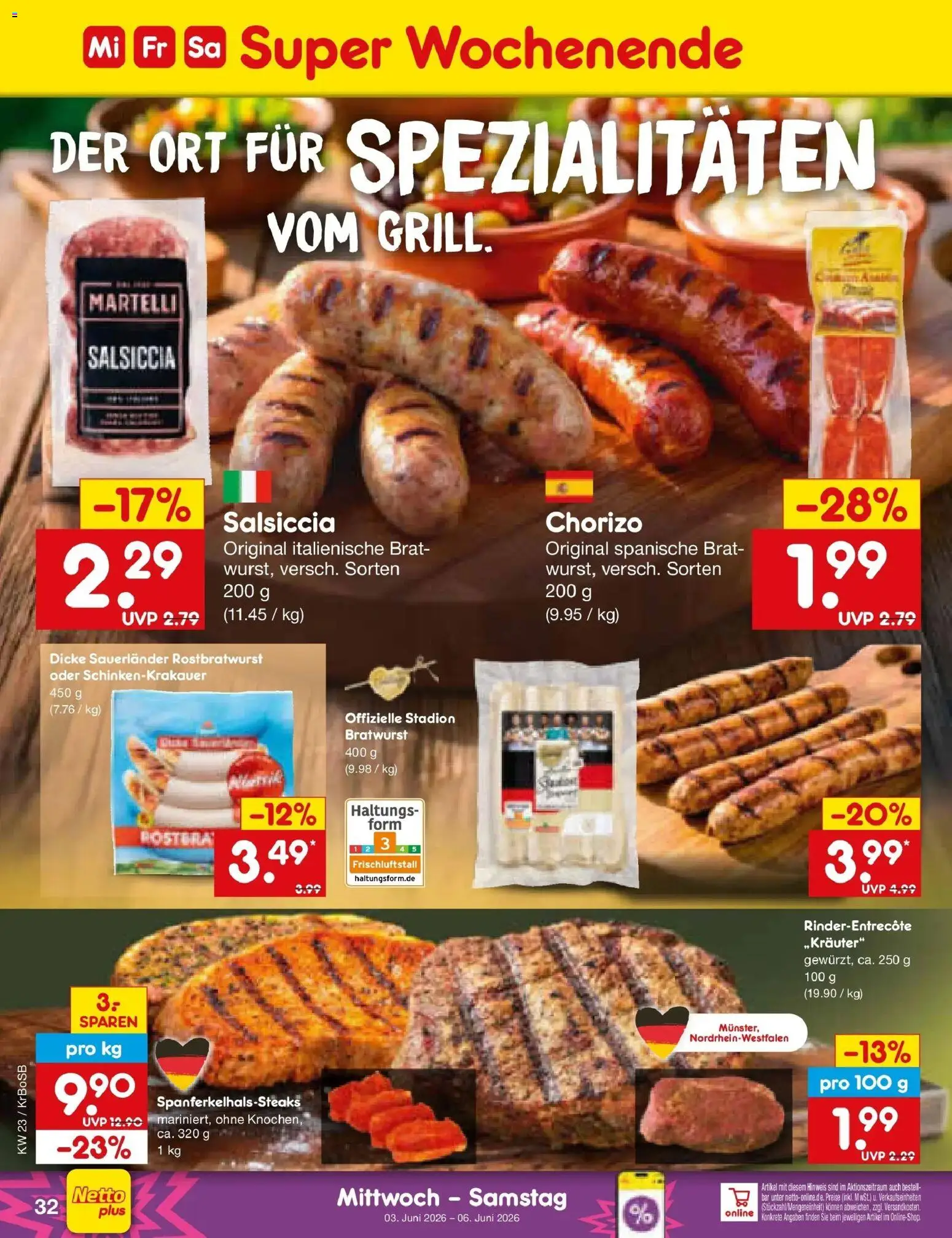 Netto Marken-Discount Prospekt Stadtlohn – gültig ab 01.06.2026 | Seite: 46 | Produkte: Bratwurst