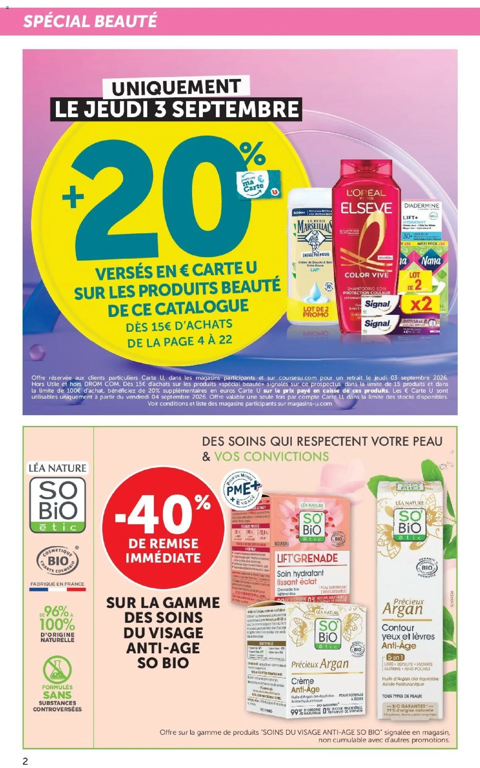 {H1} | Page: 2 | Produits: Shampooing, Douche, Acide hyaluronique, Huile