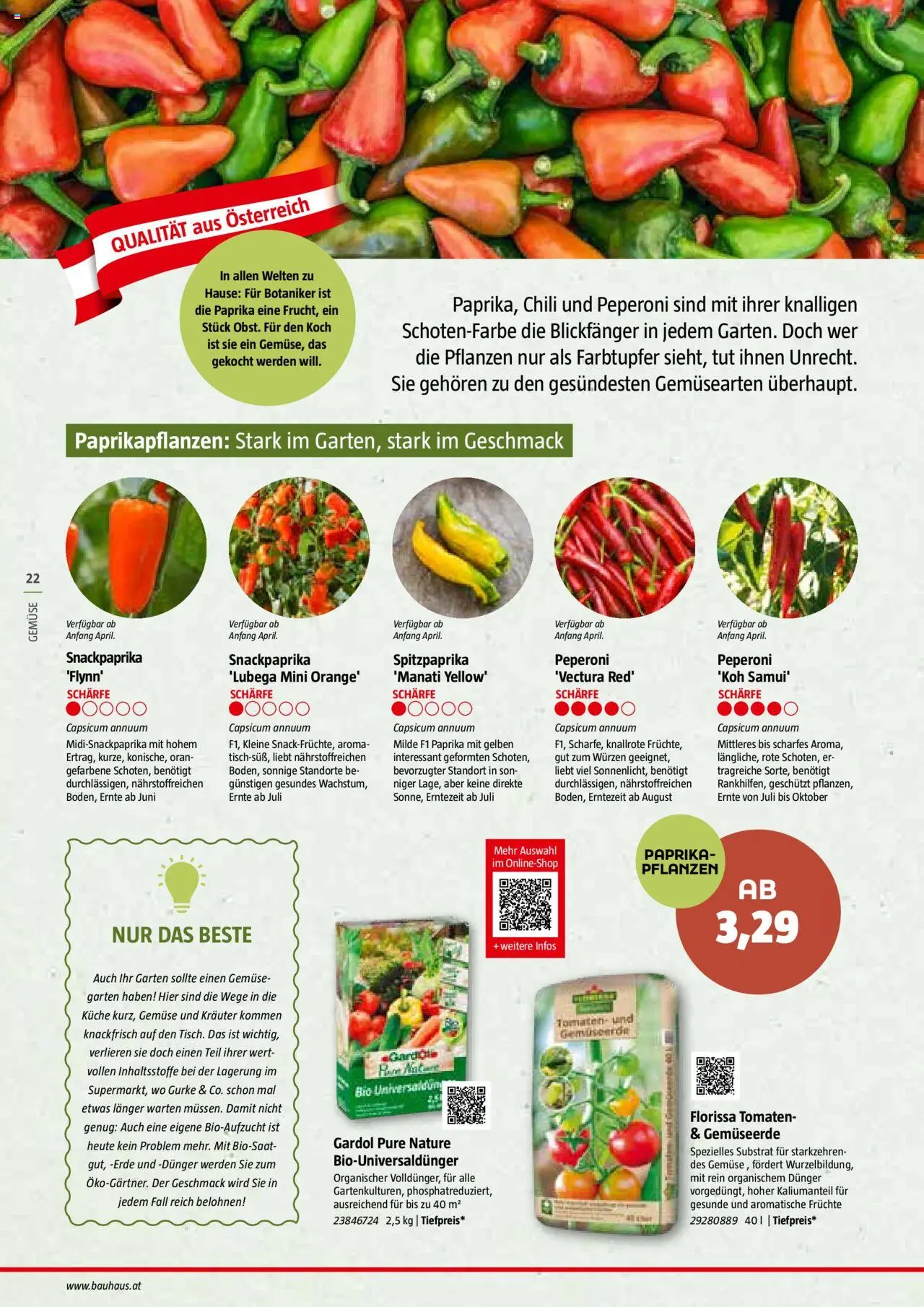 Bauhaus Reiche Ernte Magazin 2025 gültig ab 01.07.2025 | Seite: 22 | Produkte: Gemüse, Chili, Gurke, Würzen
