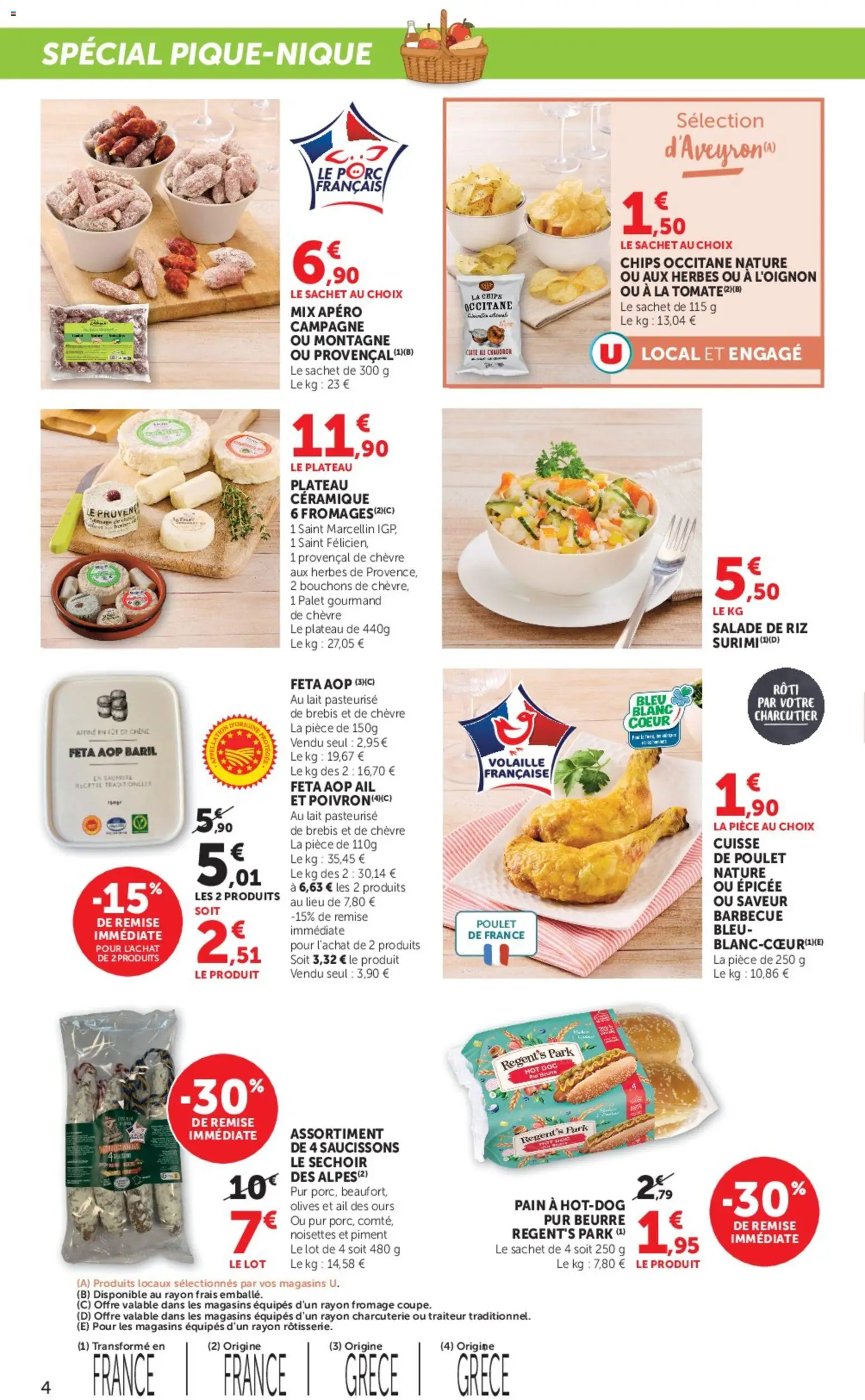 {H1} | Page: 4 | Produits: Plateau, Noisettes, Volaille, Chips